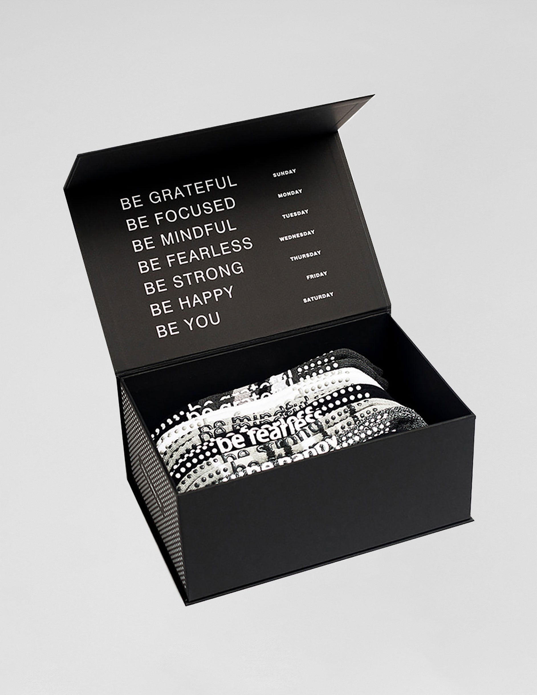 2023 stick be mantra box, ankle length grip socks.