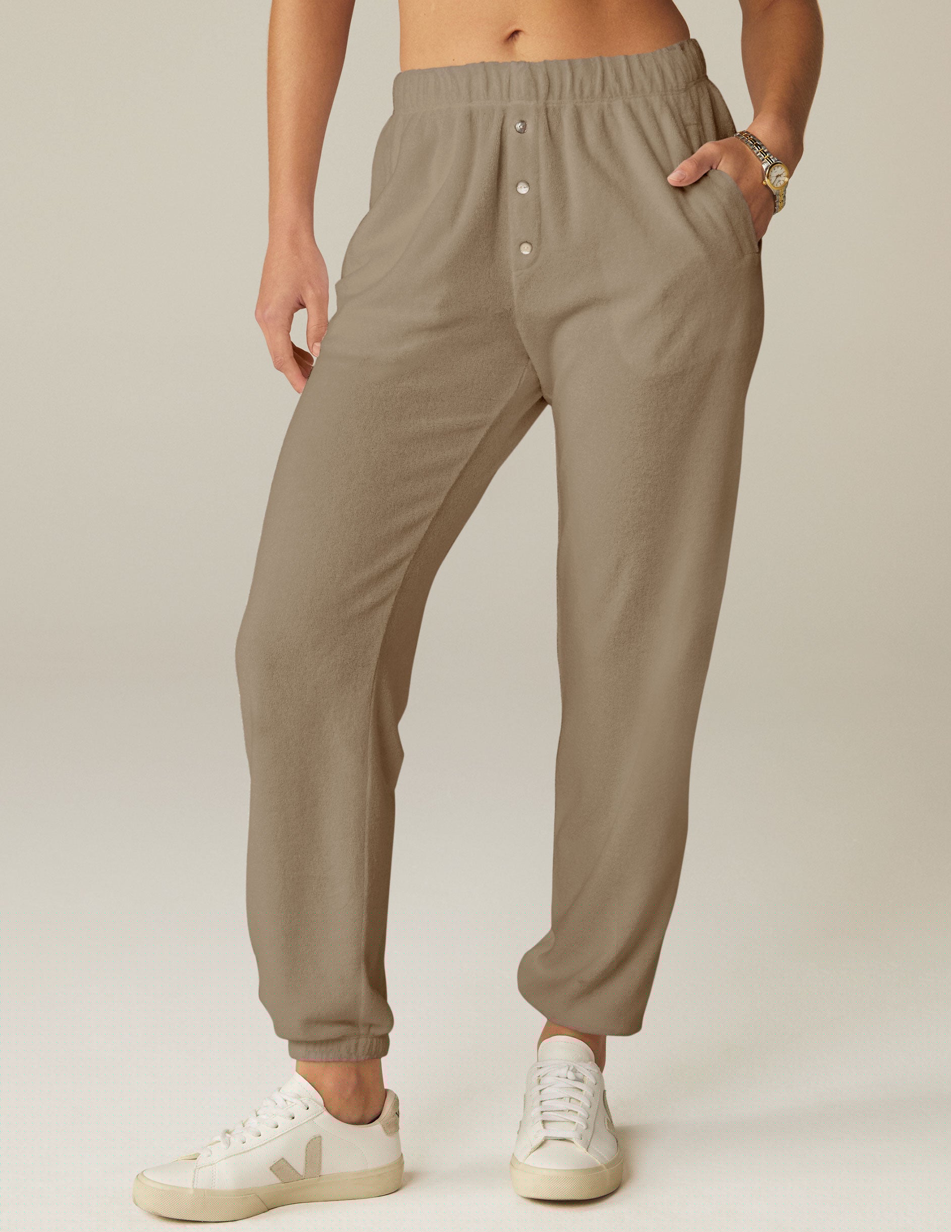 brown terry sweatpant