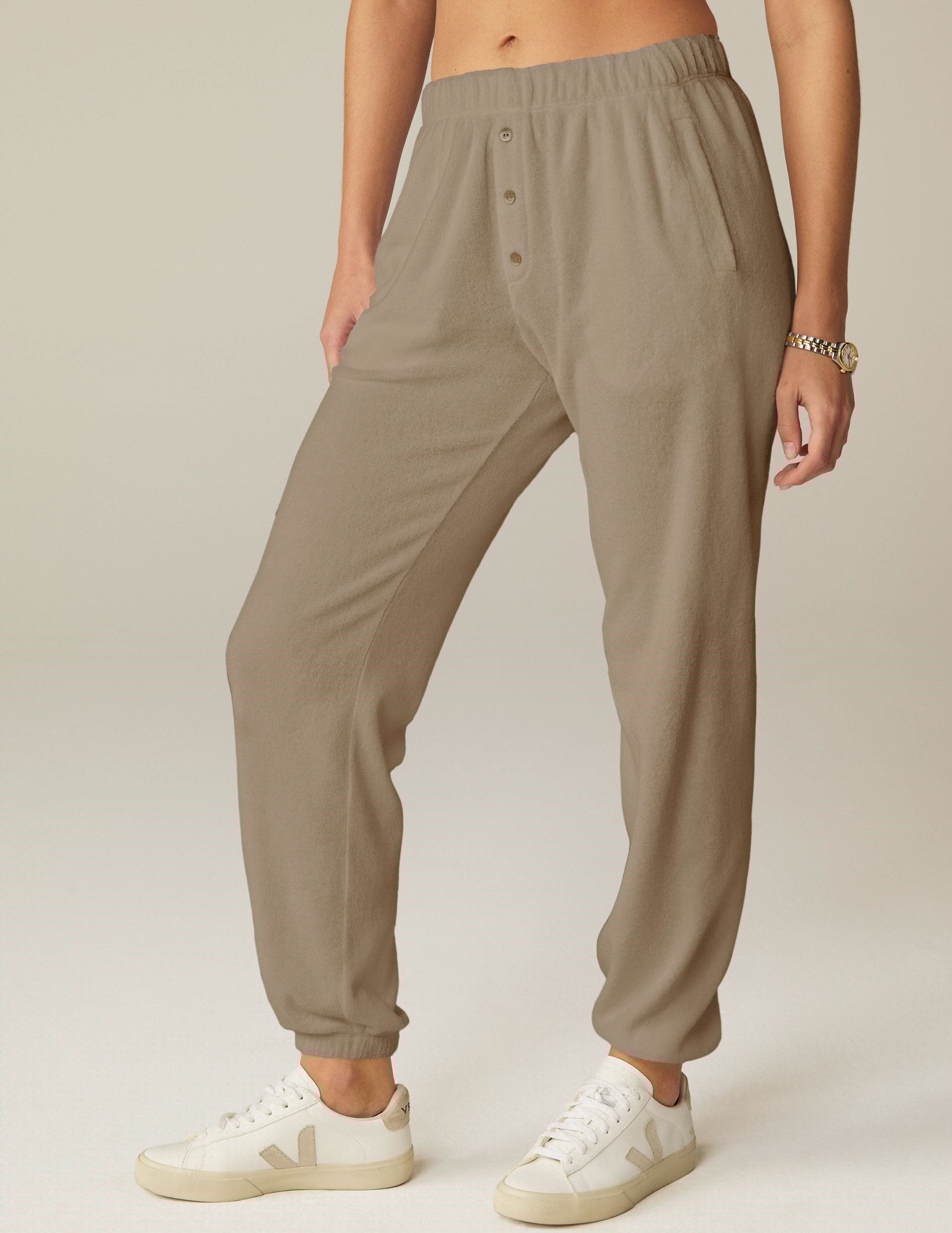 brown terry sweatpant