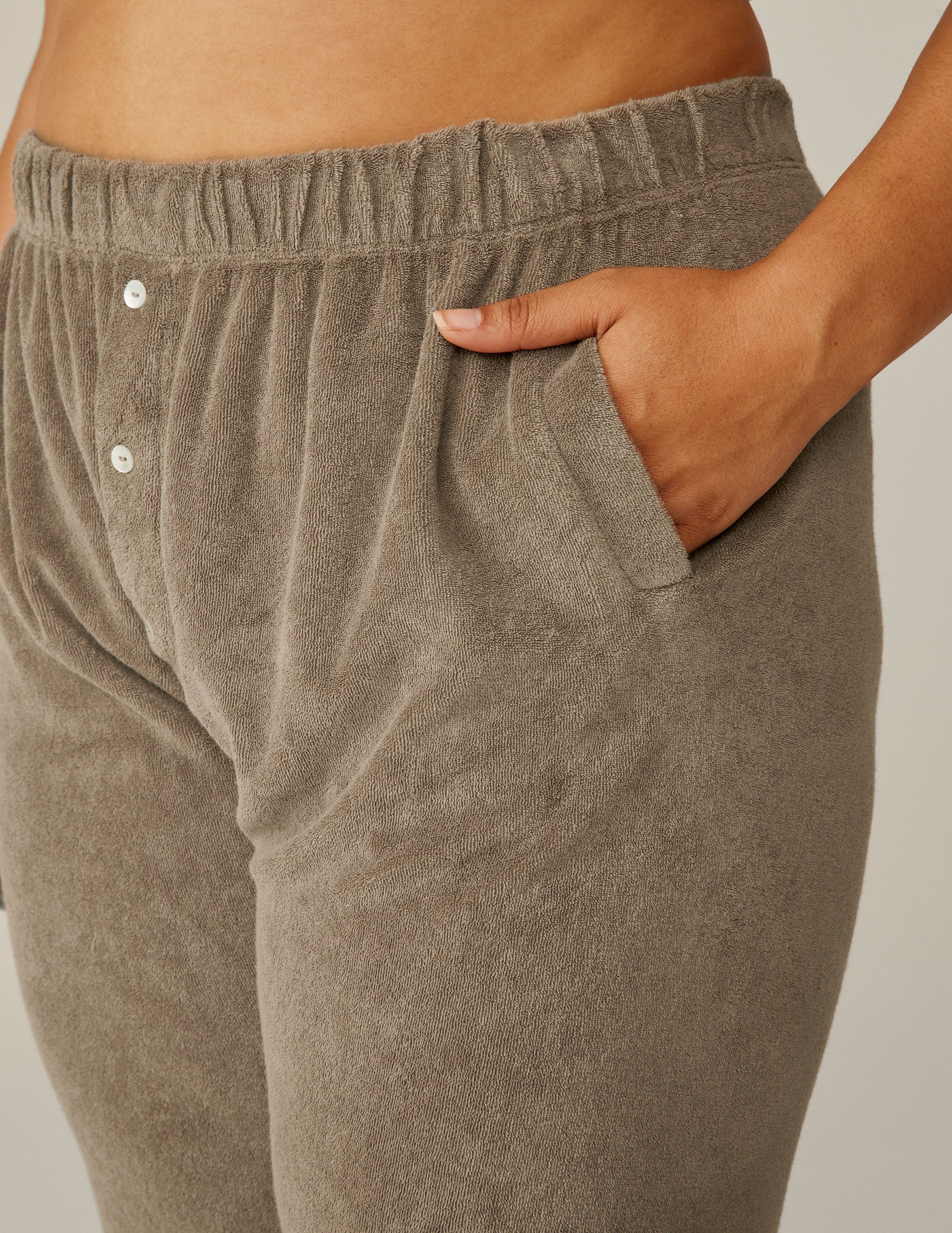 brown terry sweatpant