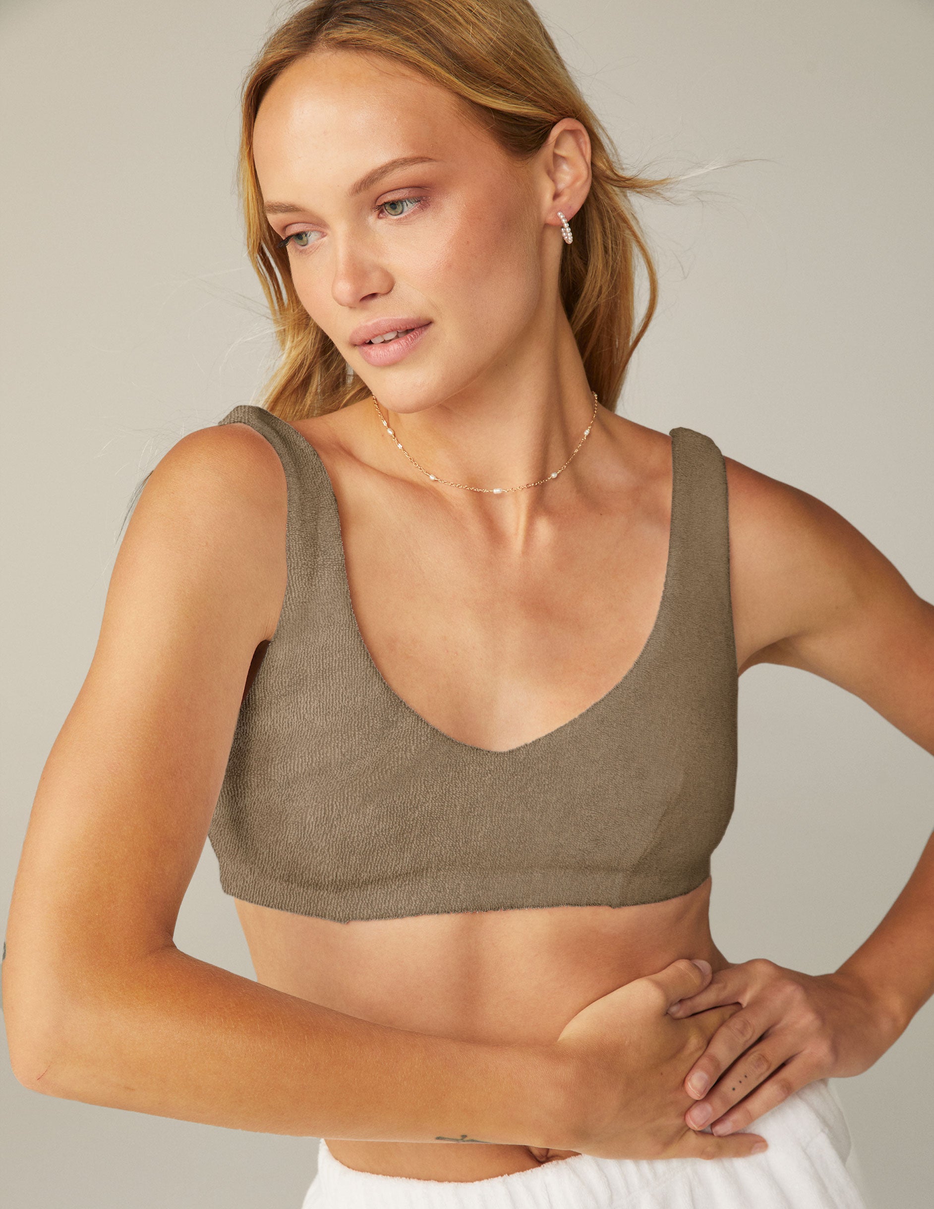brown bra top