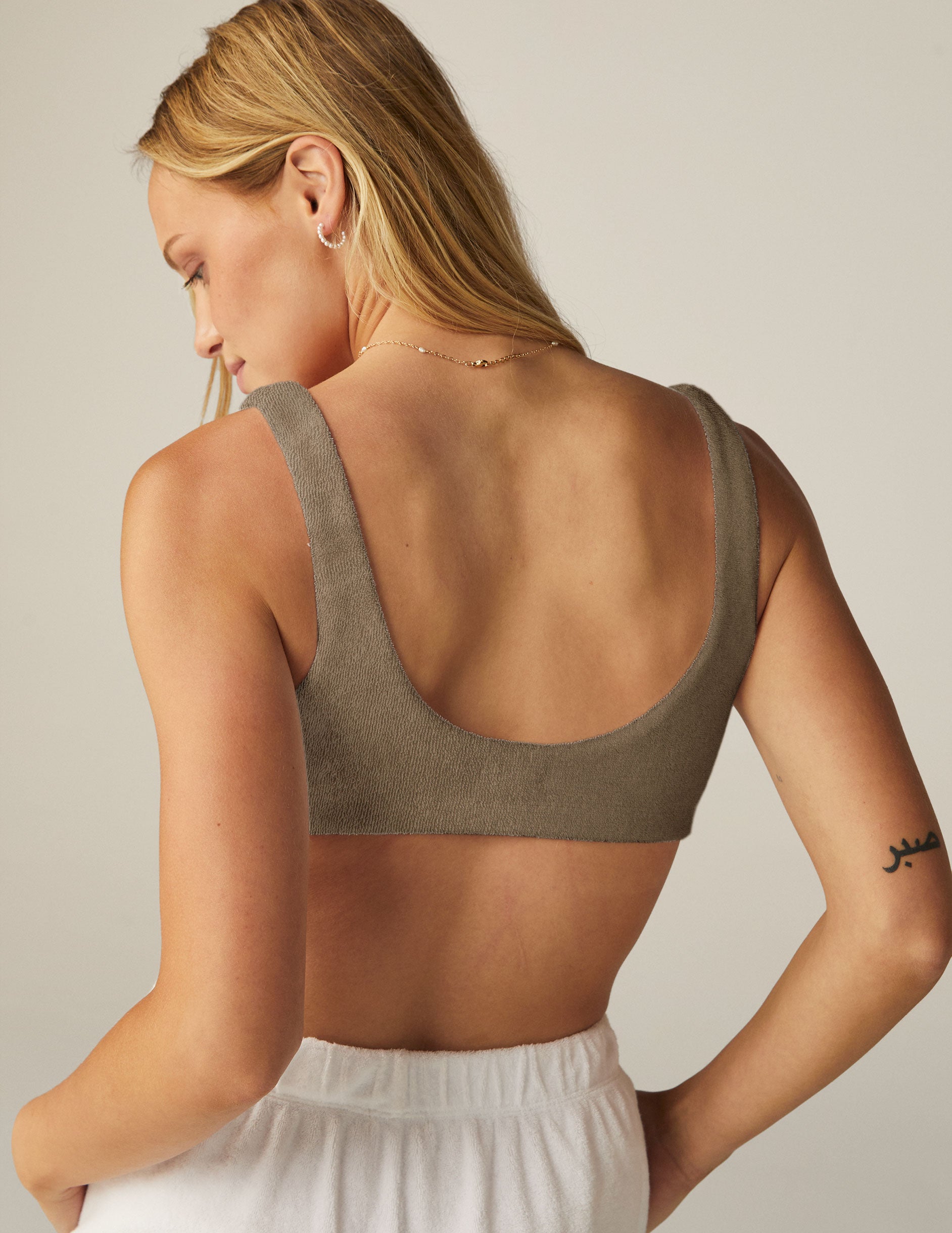 brown bra top