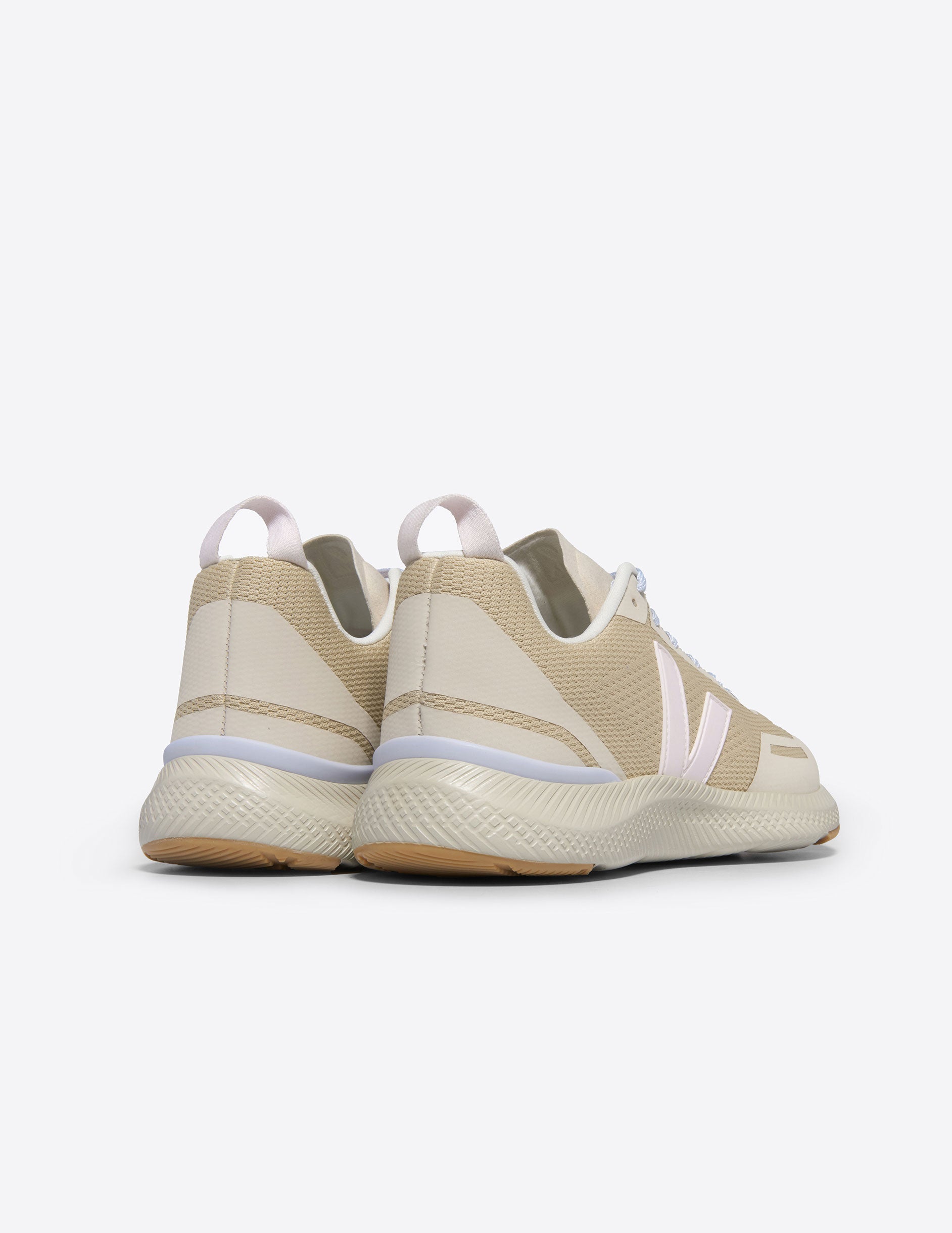 brown and white veja sneaker