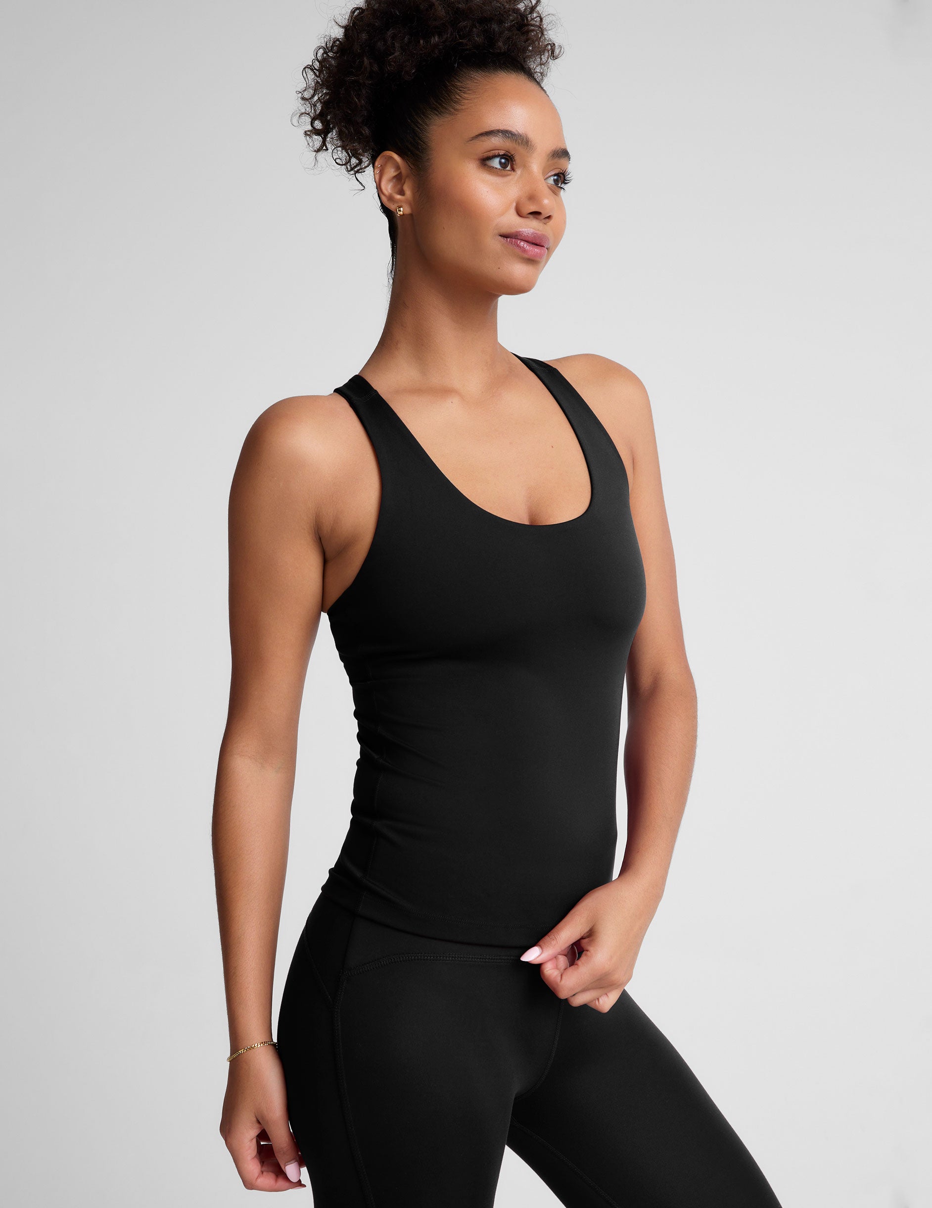 black tank top.