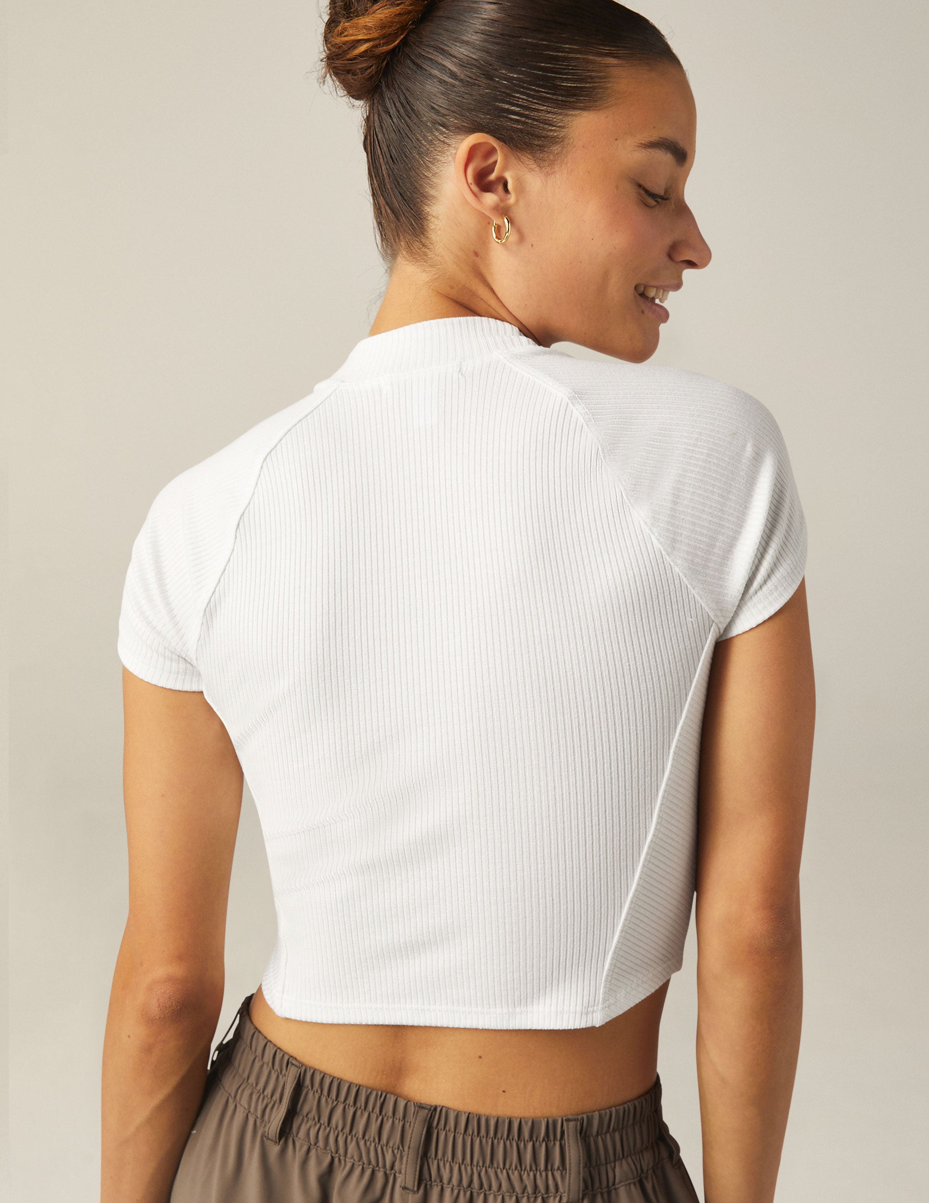 white rib crop top