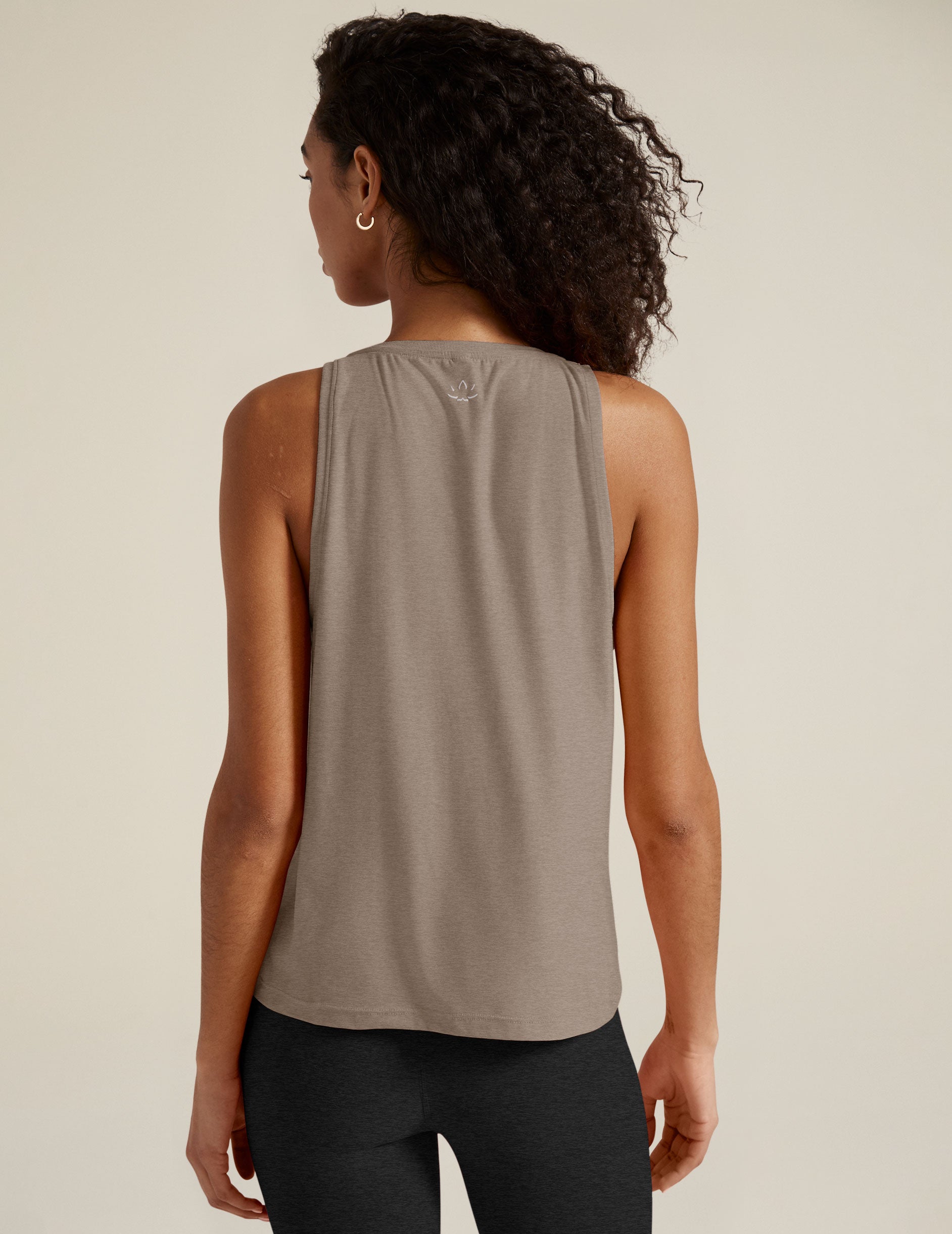 brown tank top