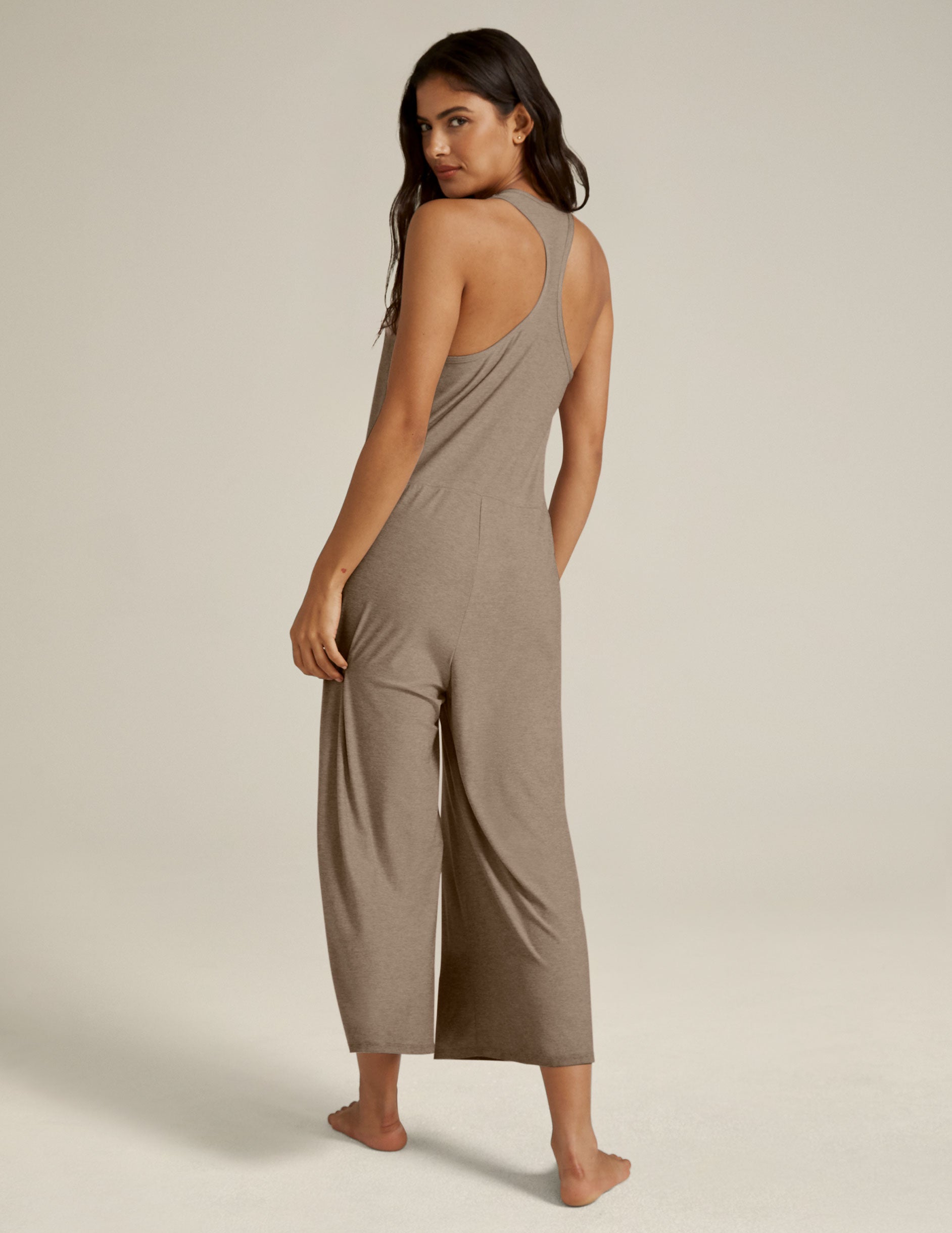 brown jumpsuit