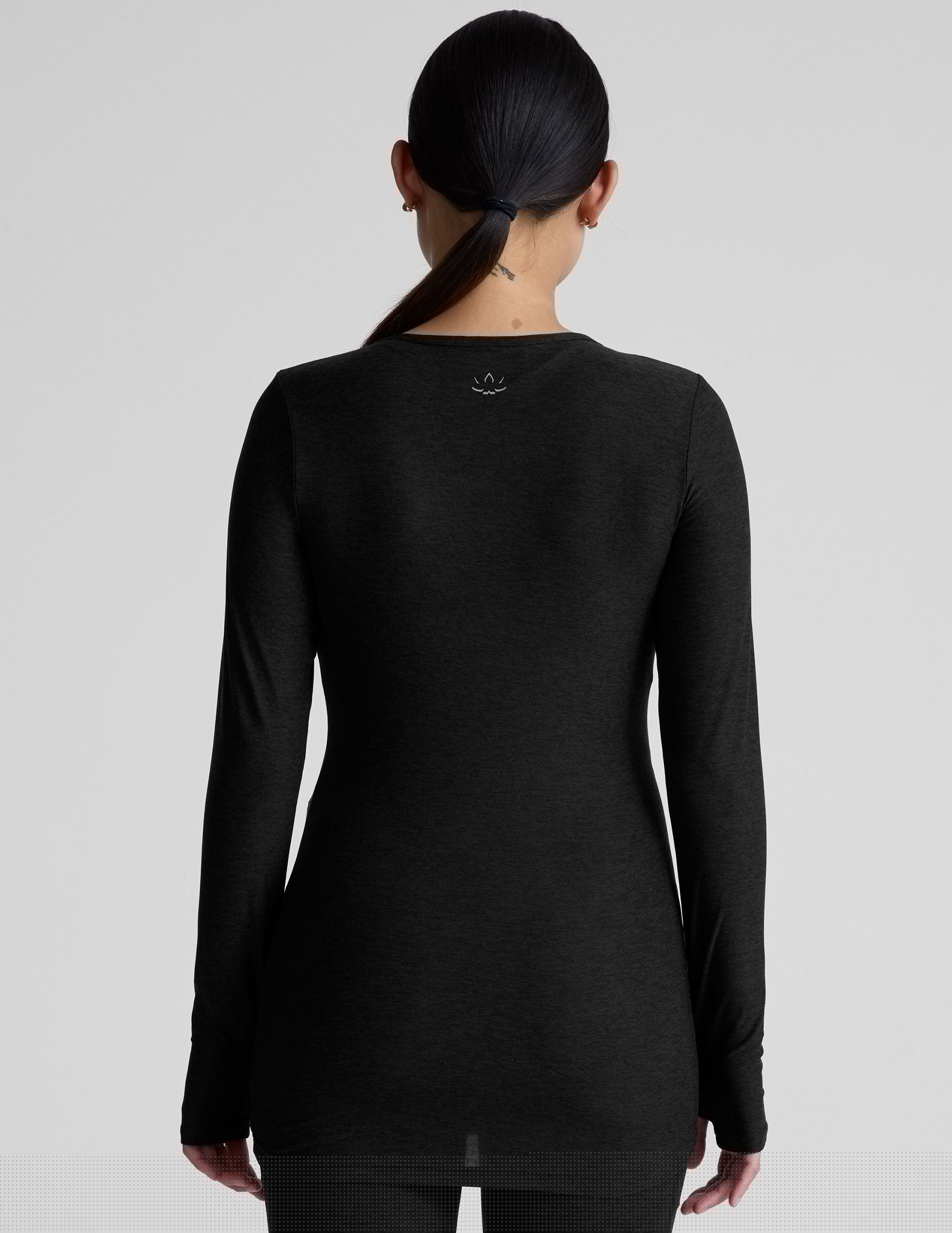 black long sleeve maternity top