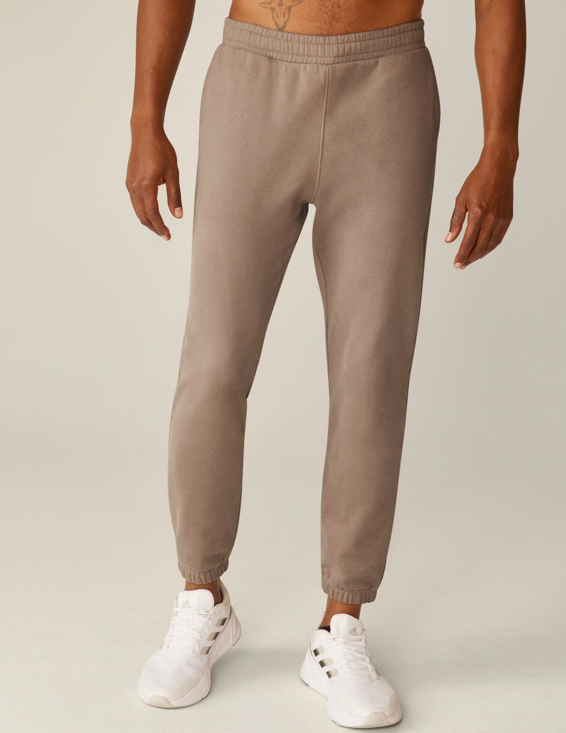 brown men's sweatpants.
