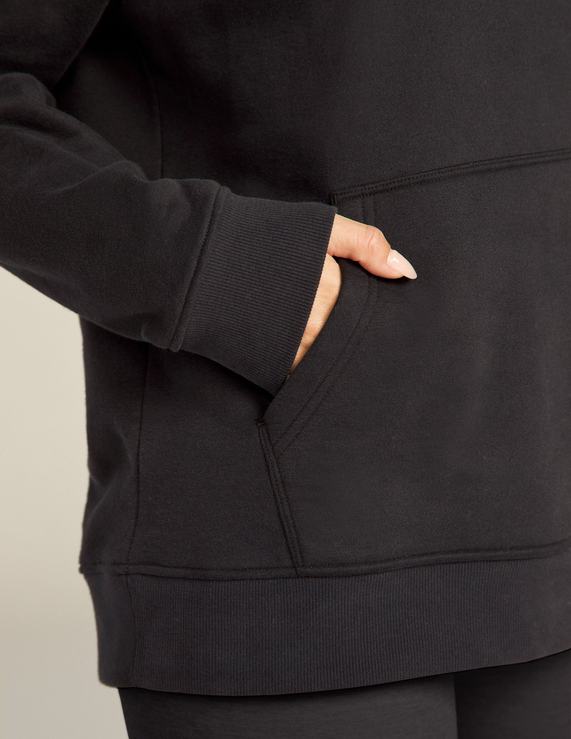 black unisex hoodie.