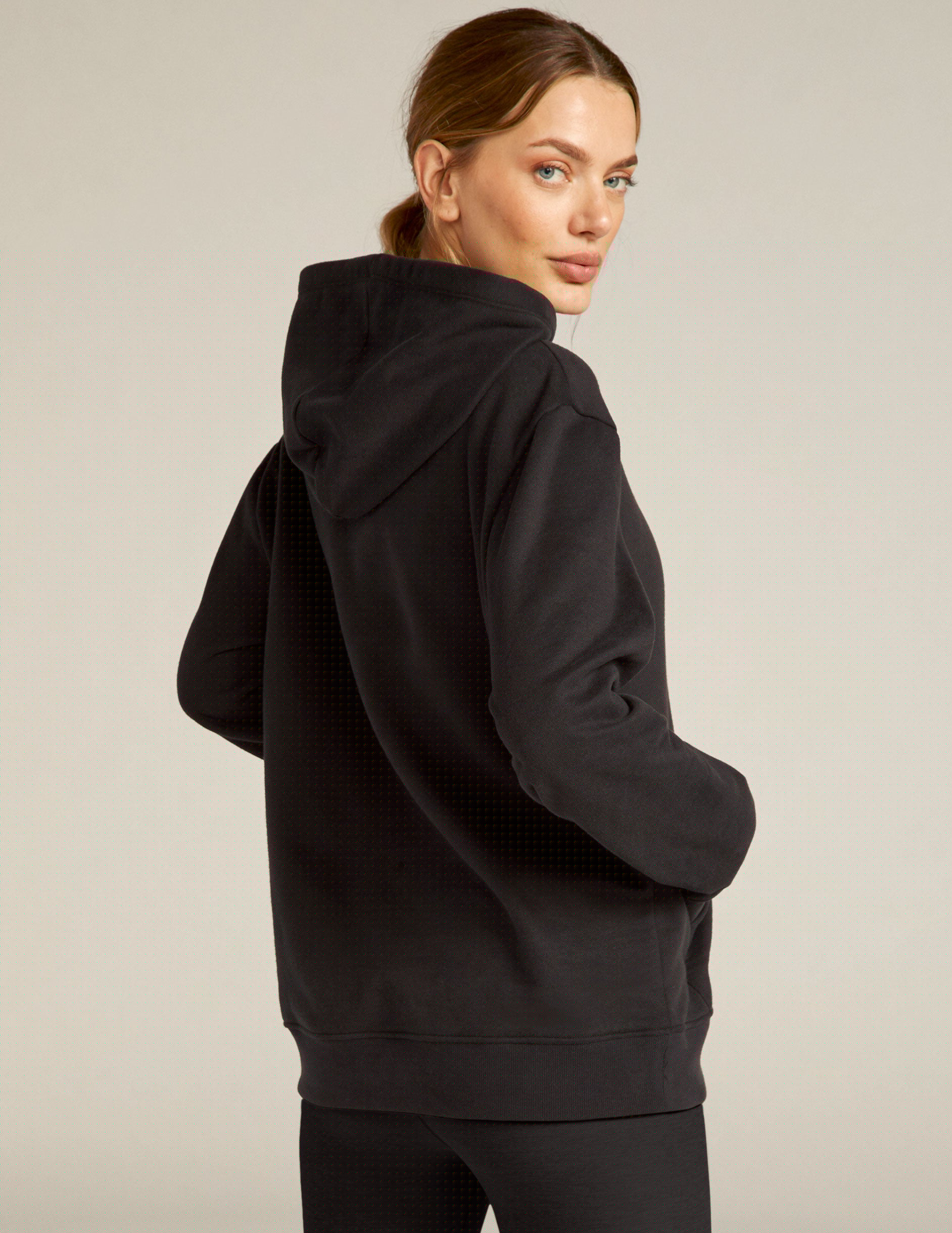 black unisex hoodie.