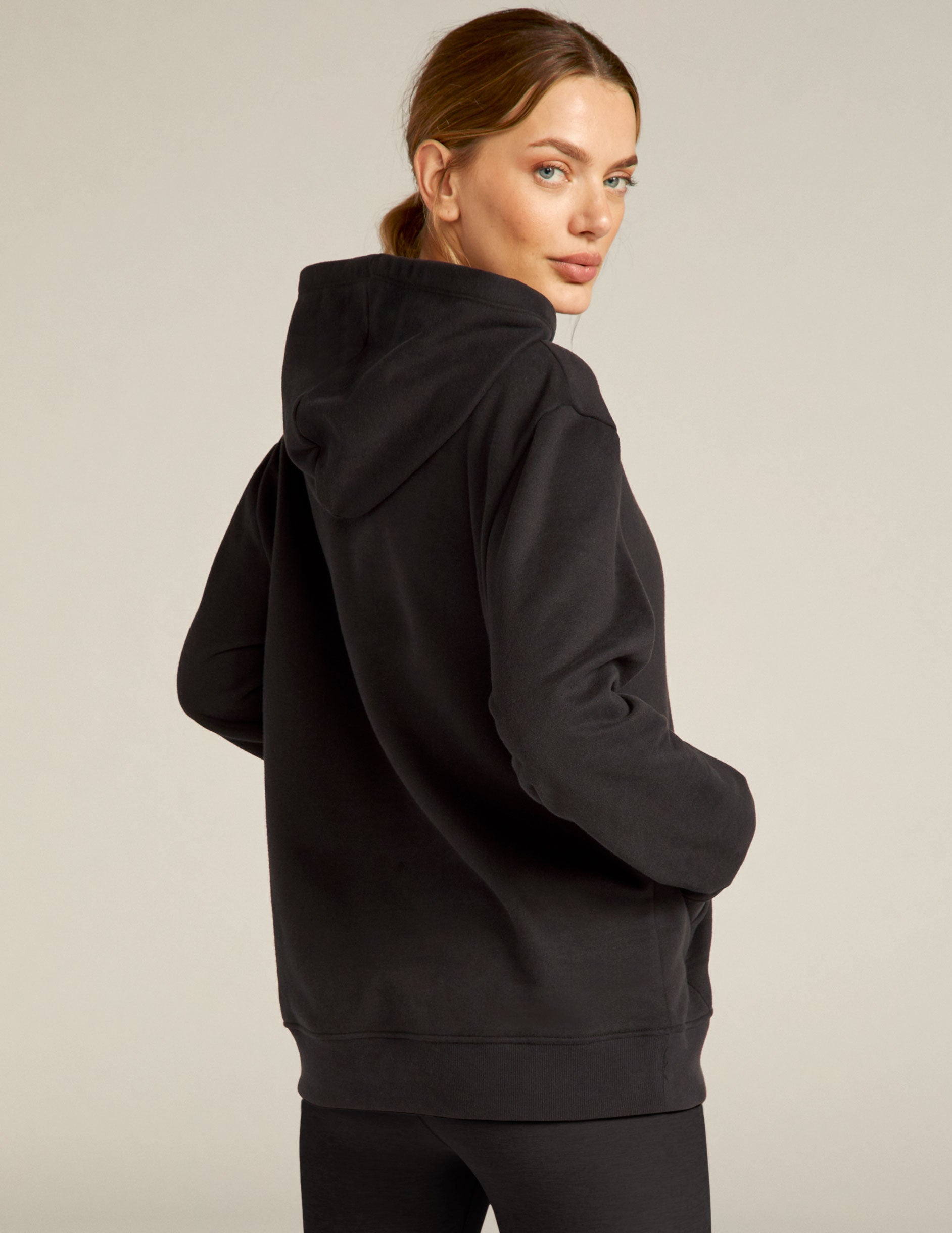 black unisex hoodie.