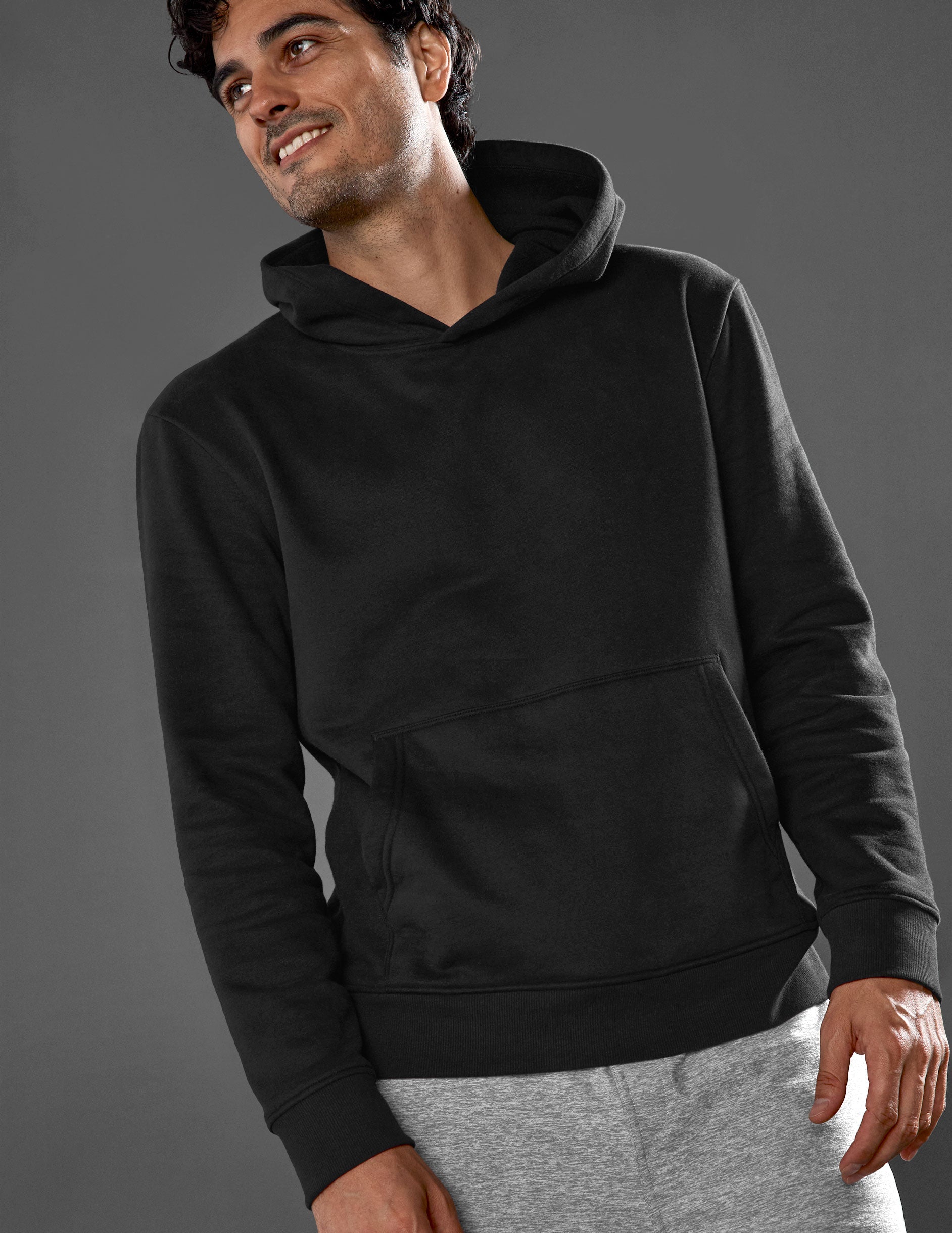 black unisex hoodie.