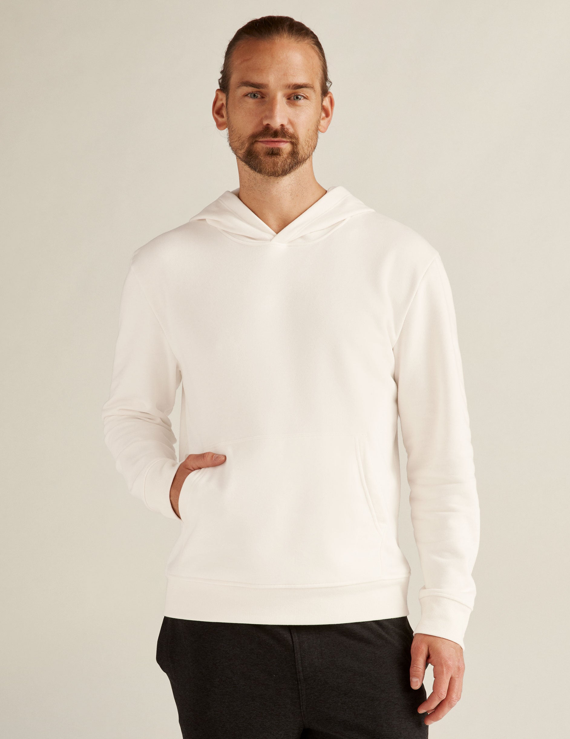 white unisex hoodie.