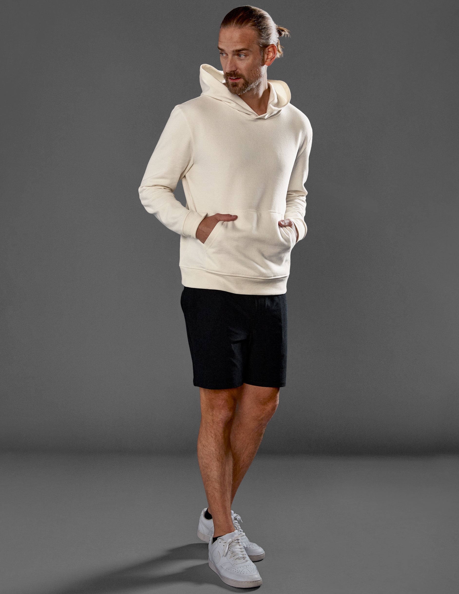 white unisex hoodie.