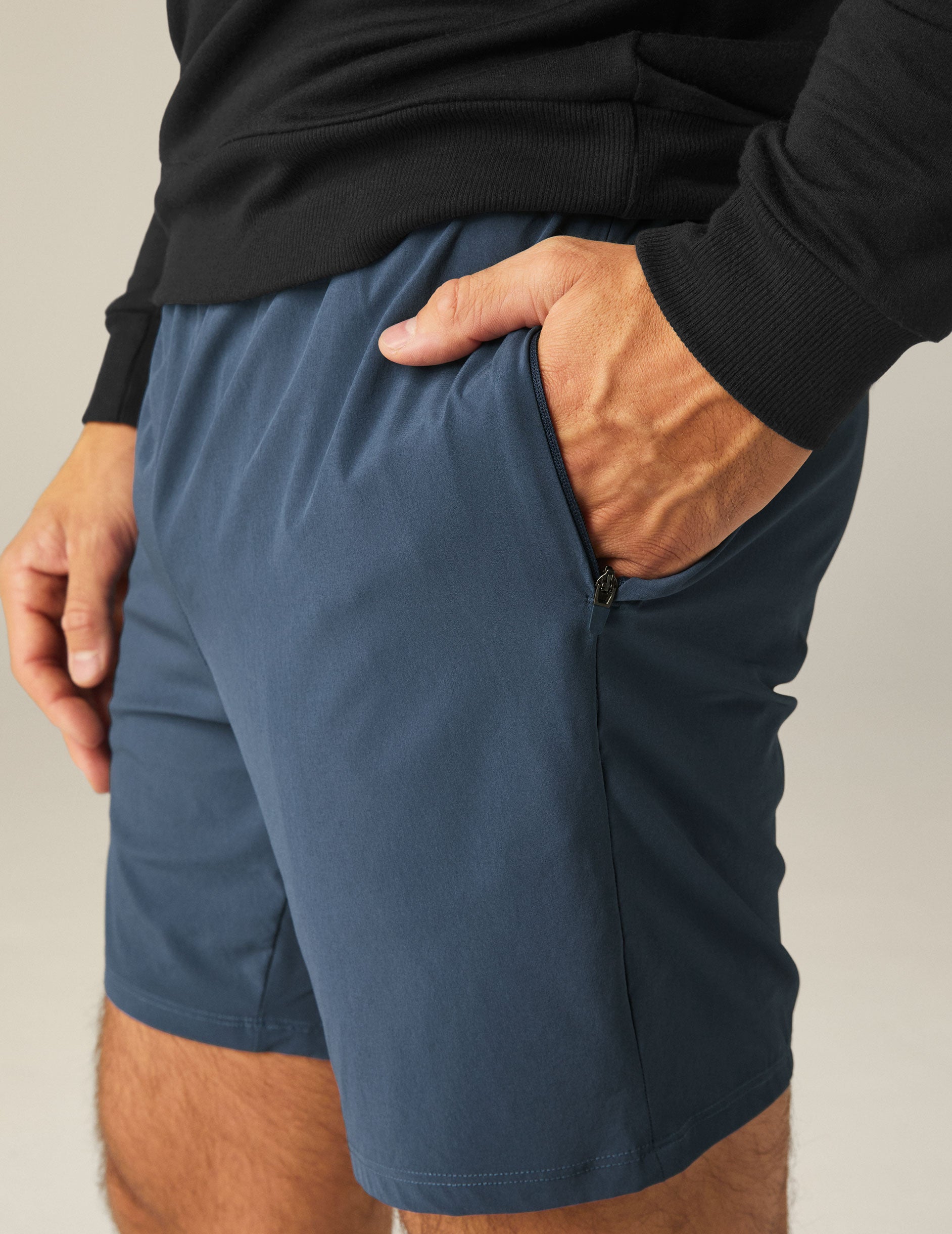 blue men shorts.