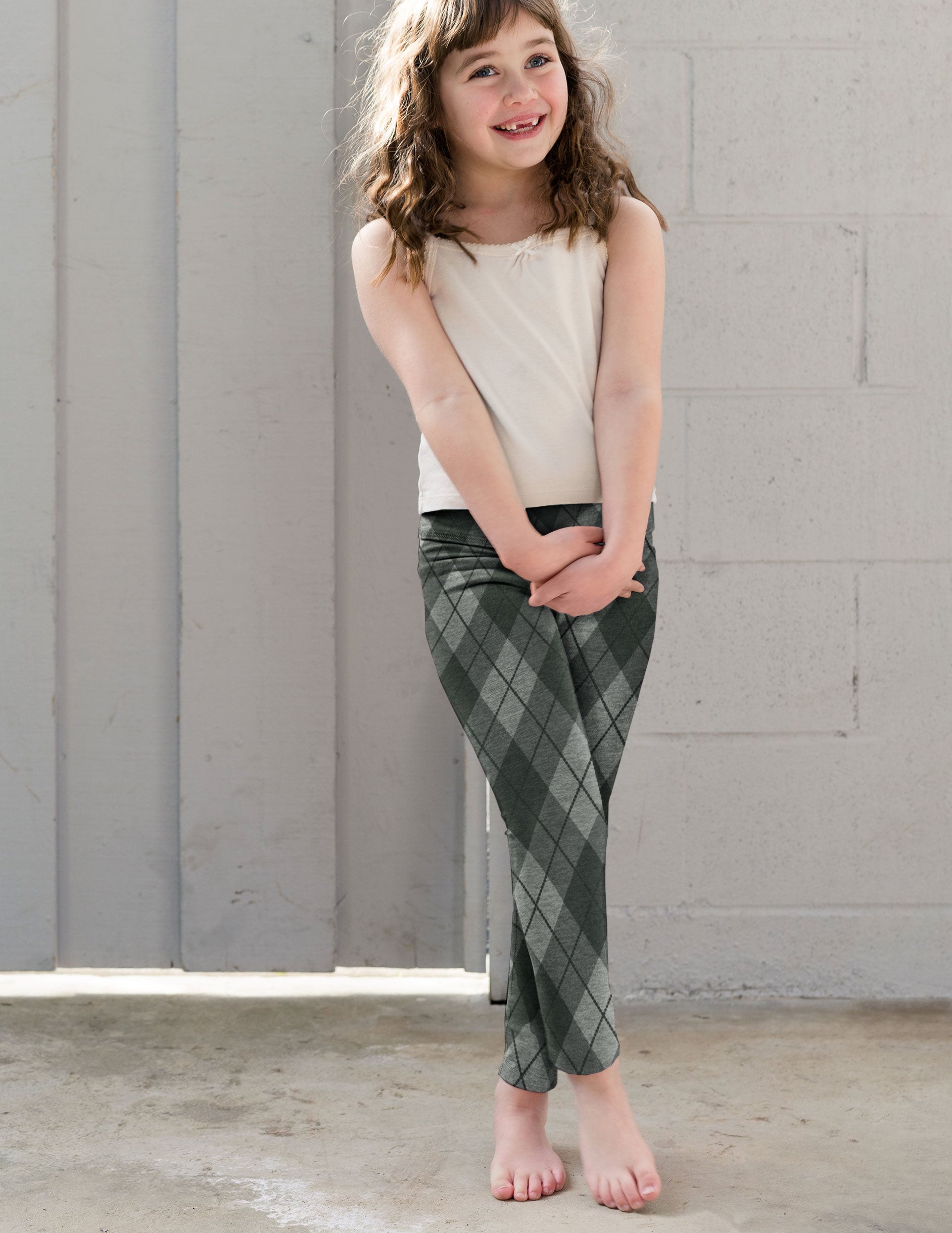 toddler gray plaid legging.