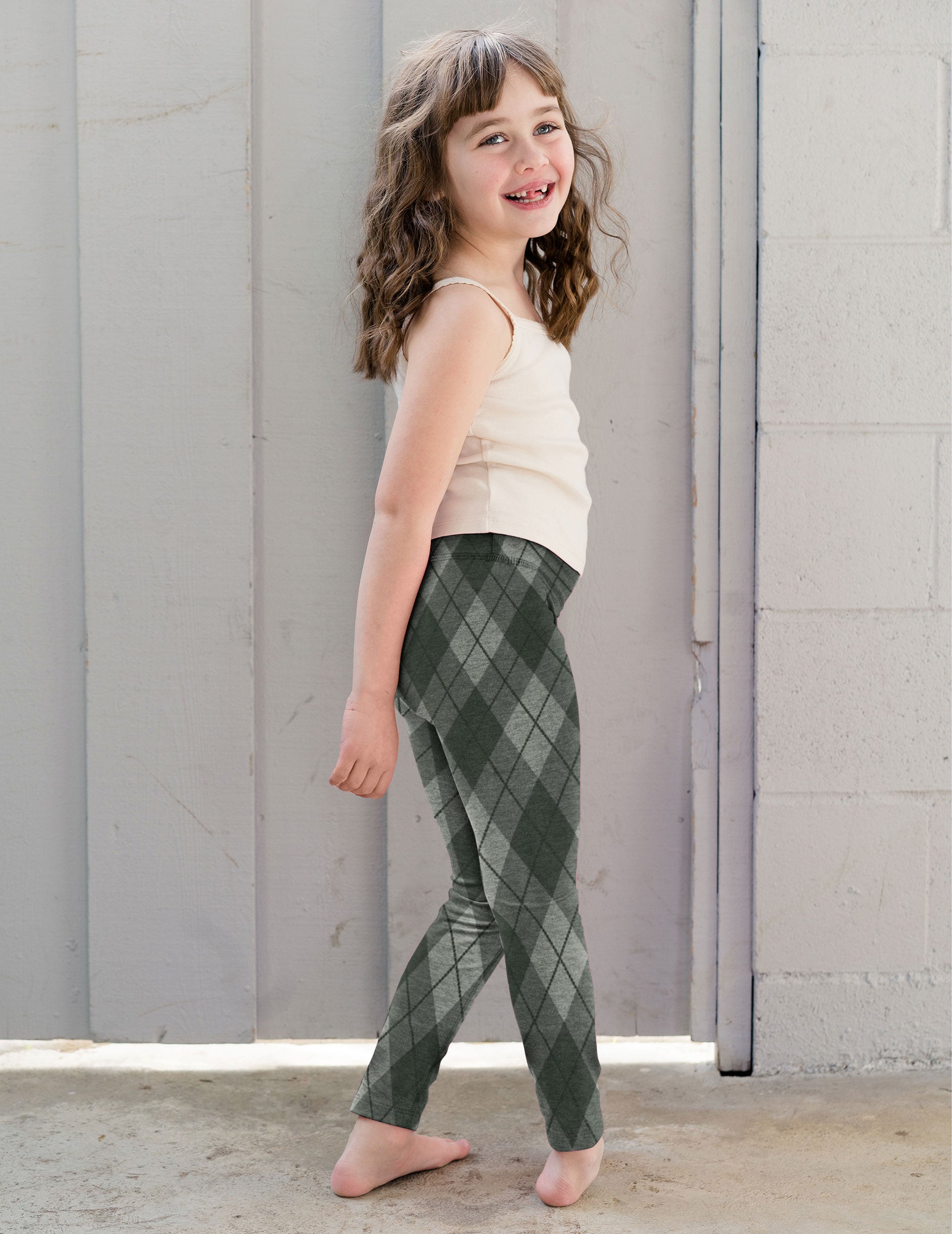 toddler gray plaid legging.