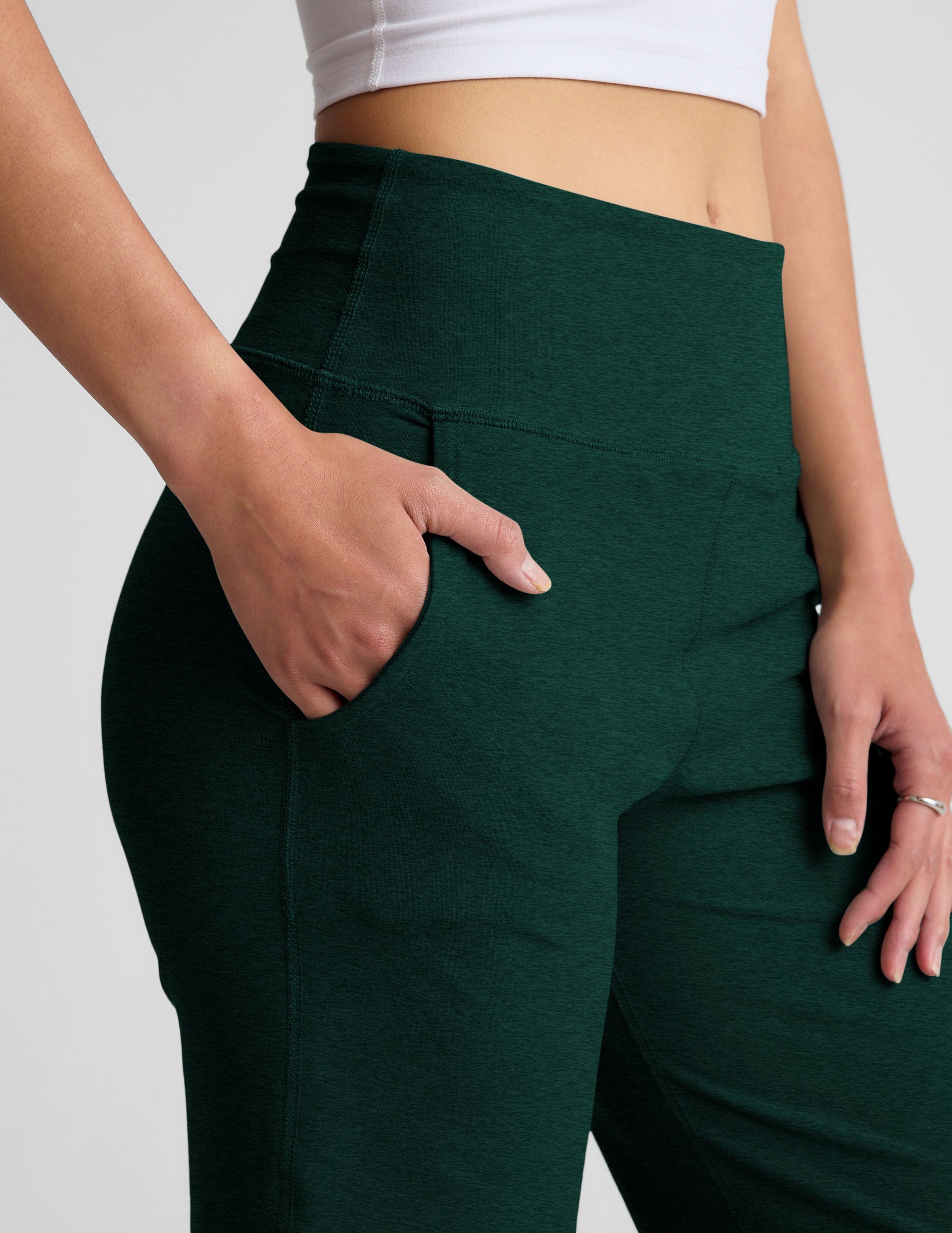 green wide leg pant