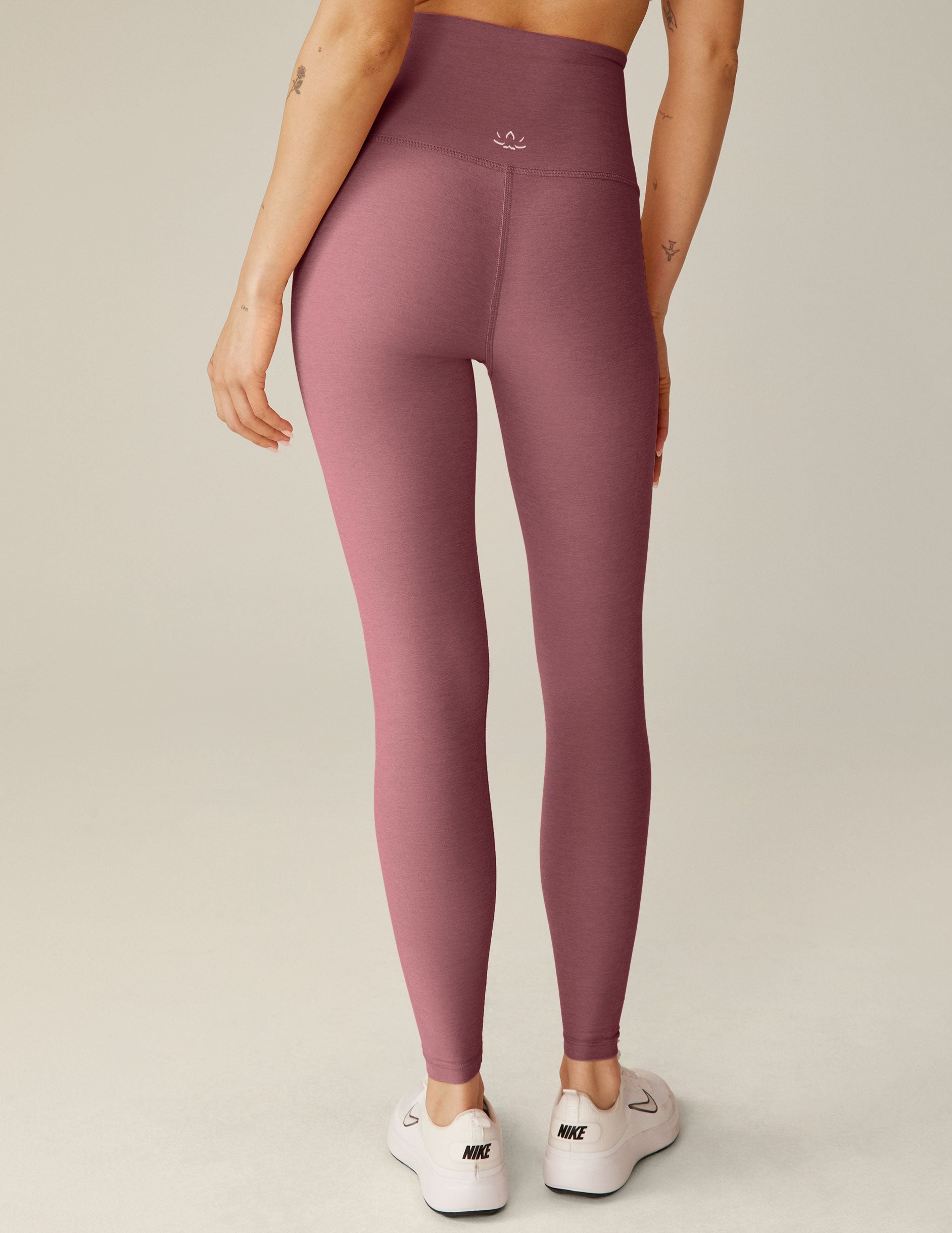 purple high-waisted midi spacedye leggings.