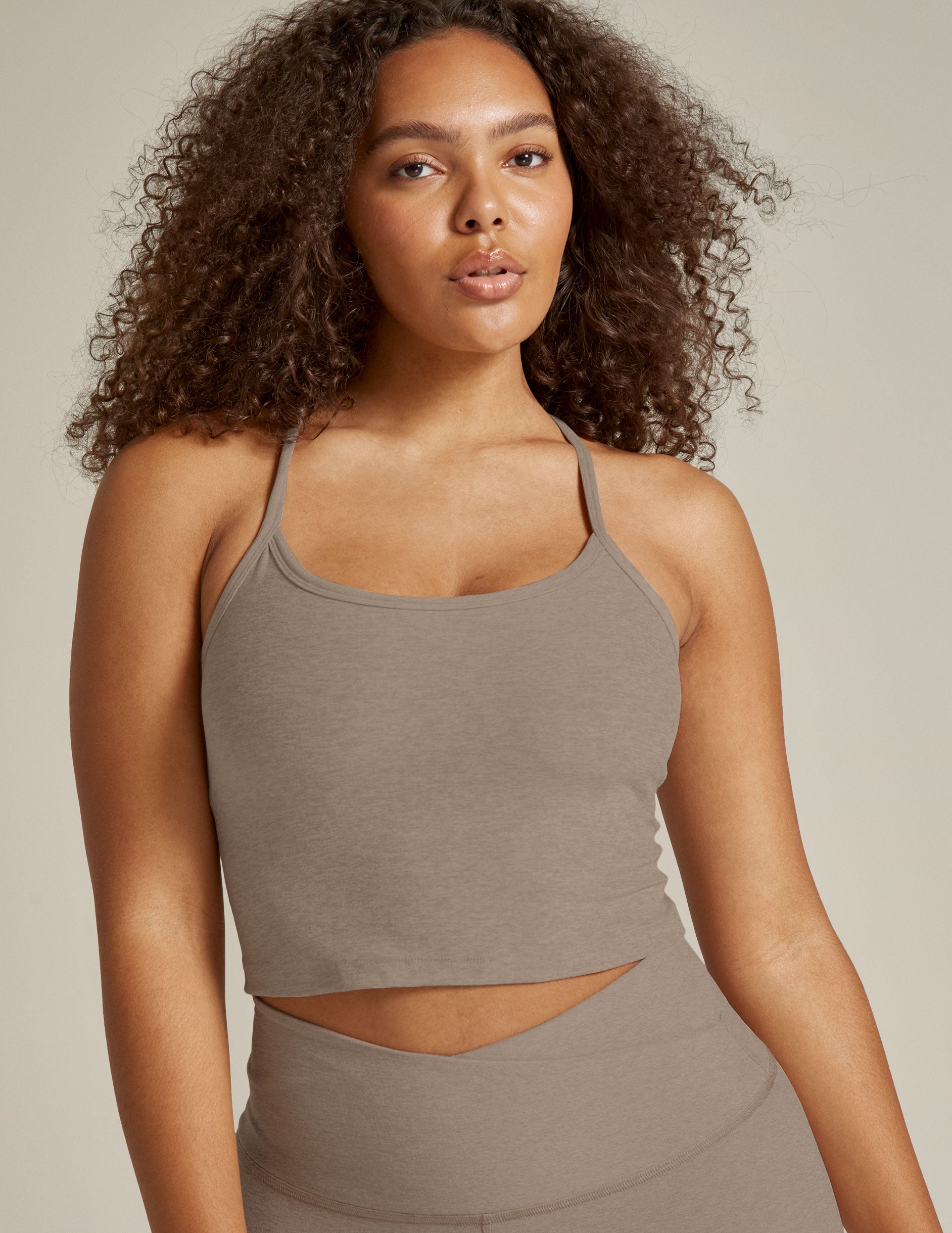 brown crop top