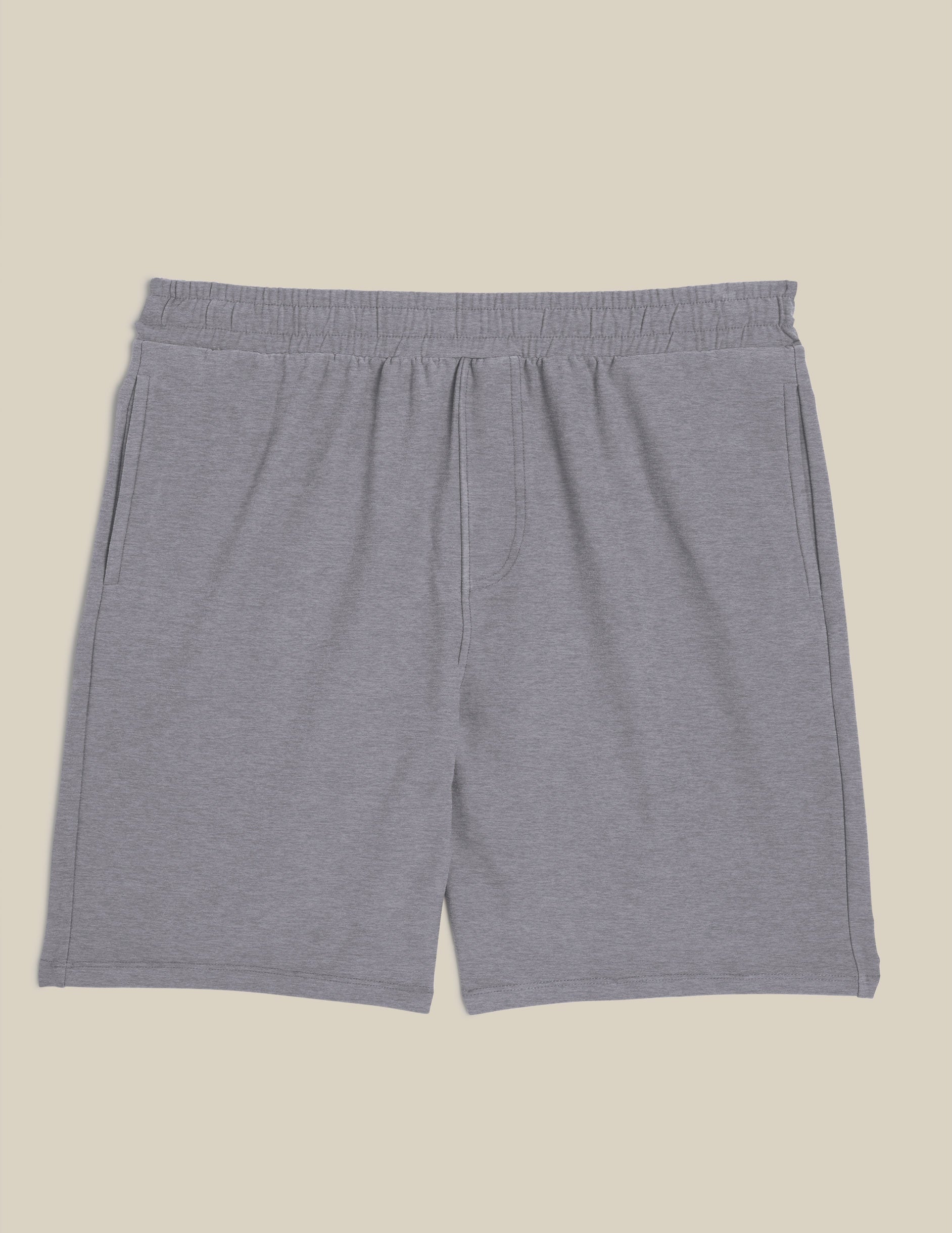 gray mens short with pockets.