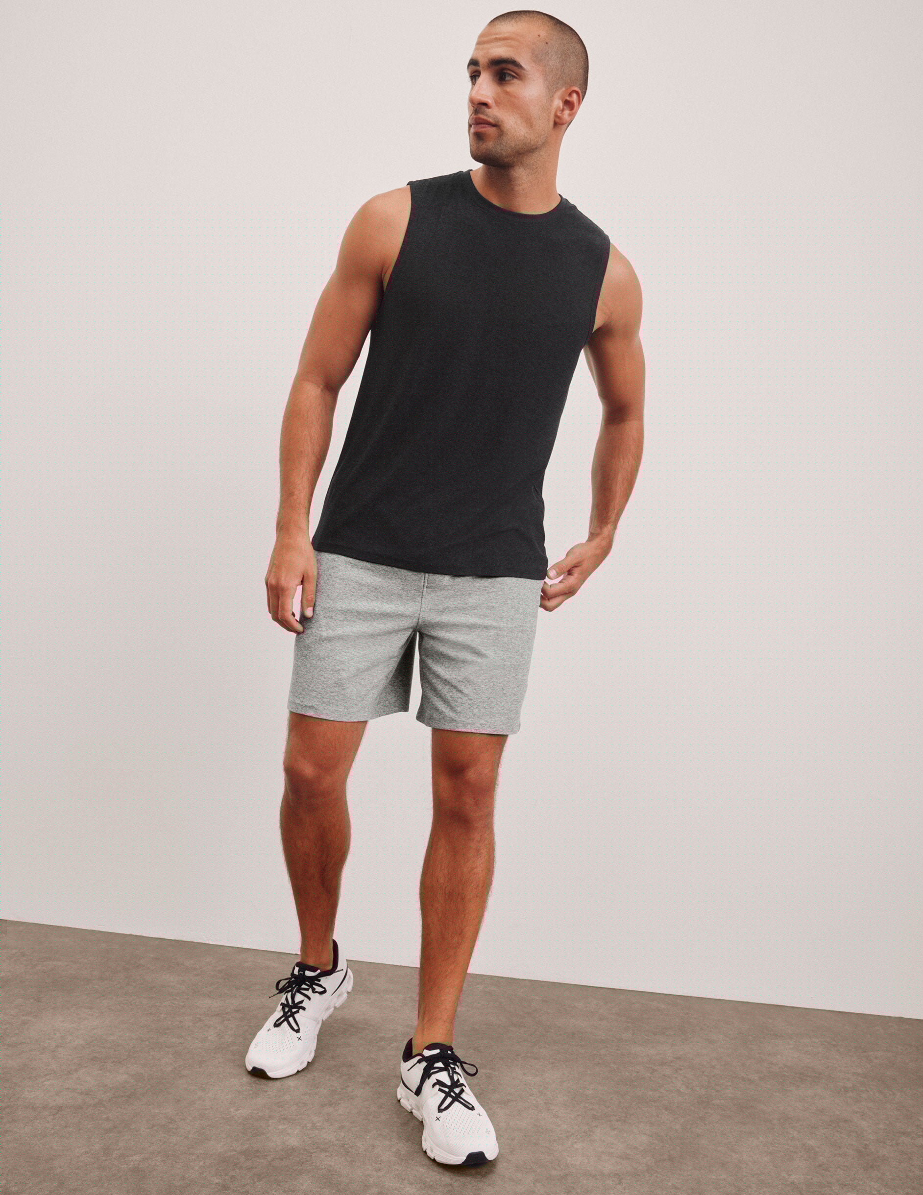 grey mens shorts
