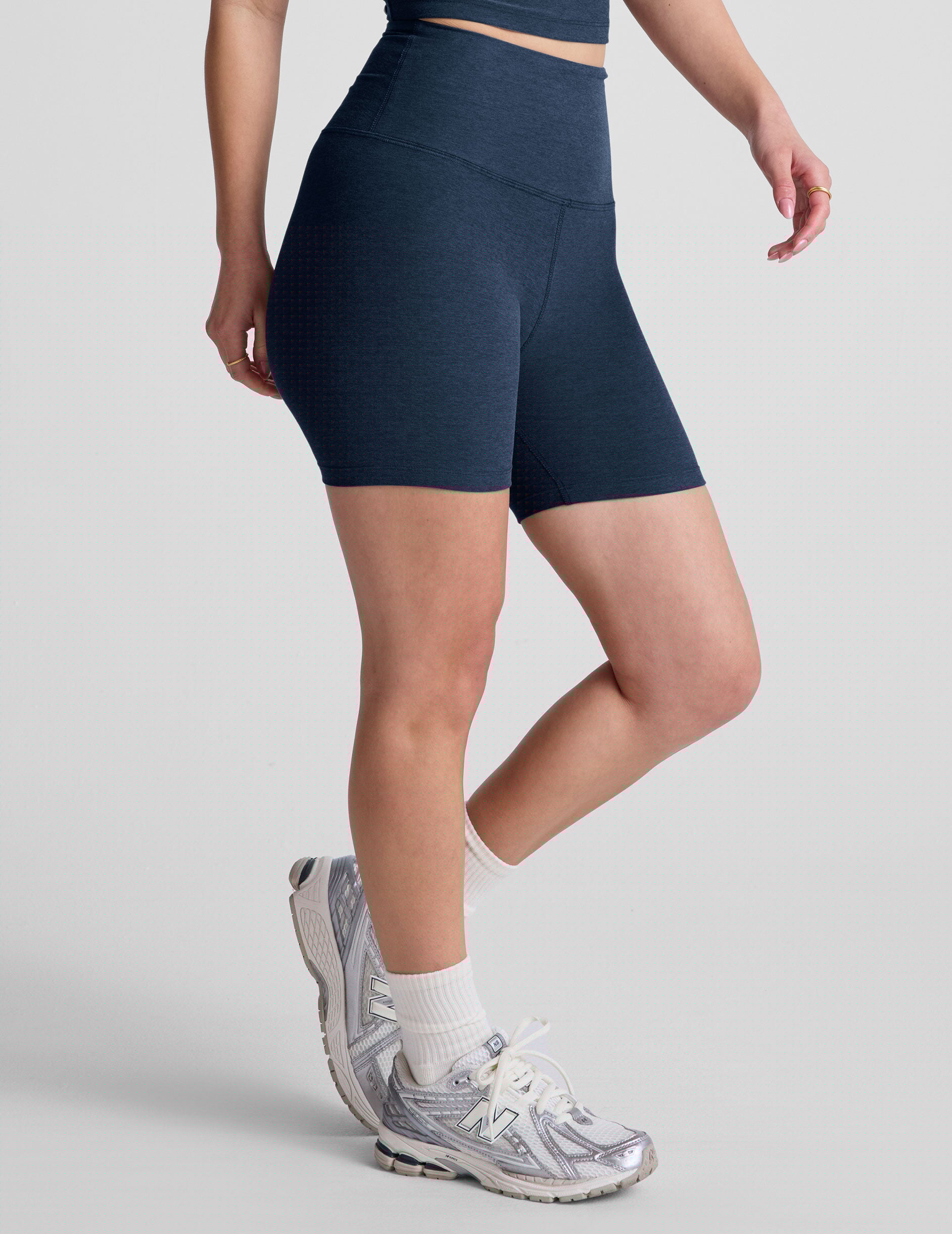 blue biker shorts