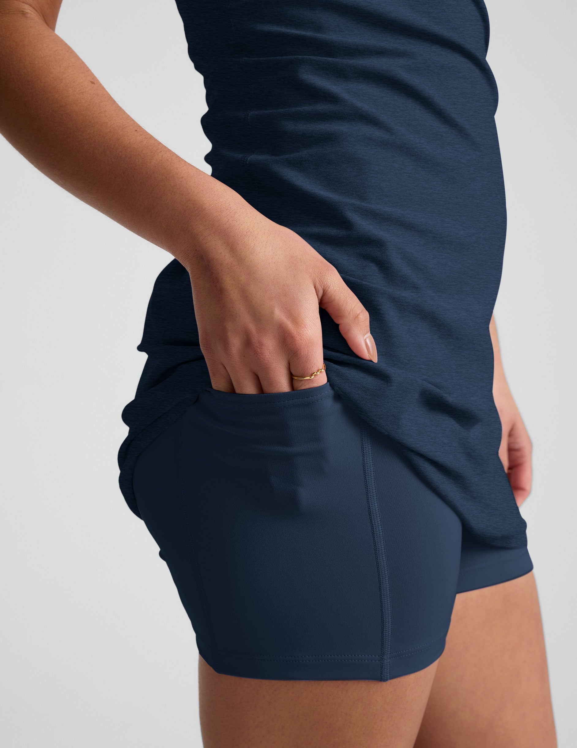 blue mini dress