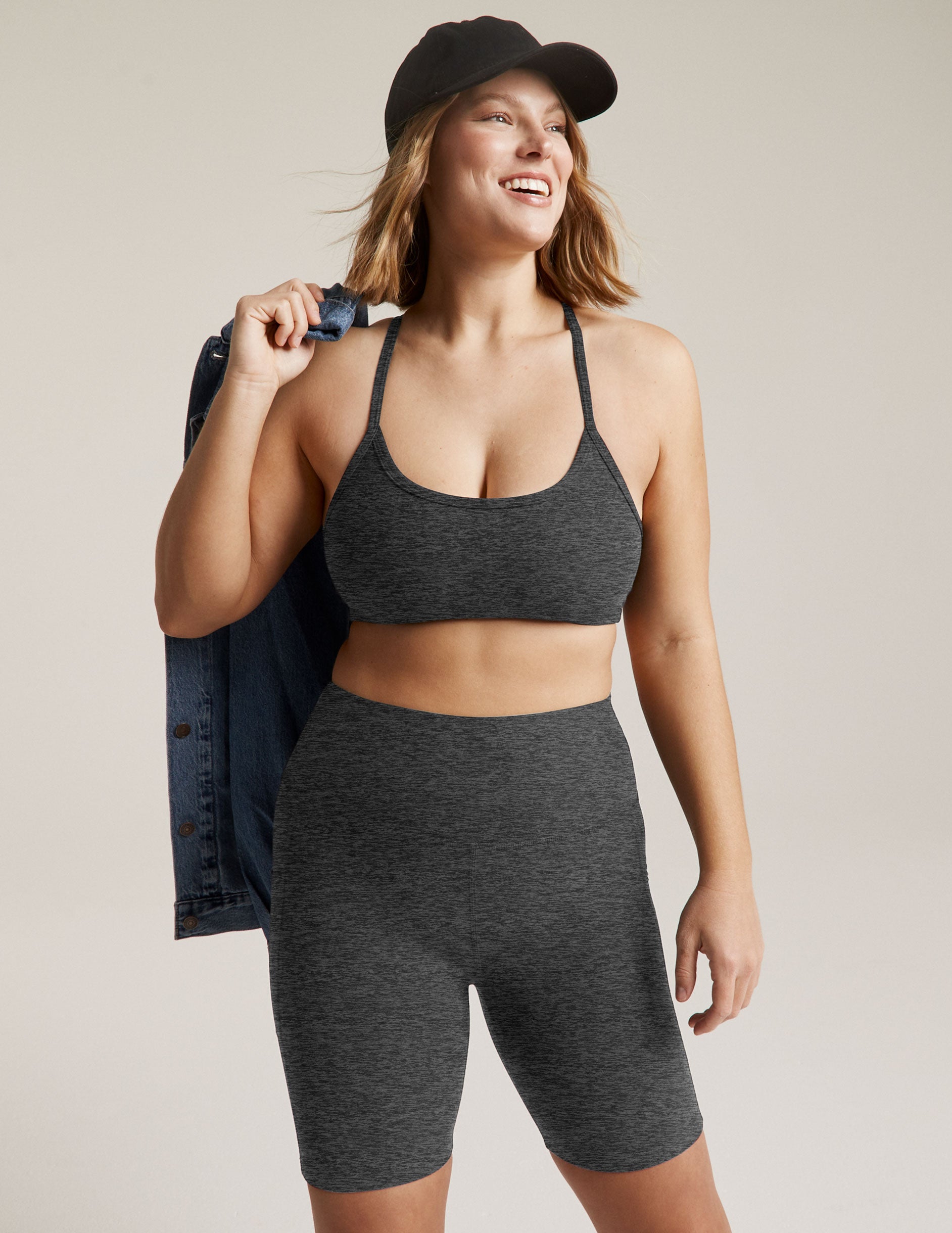black slim racerback bra top.