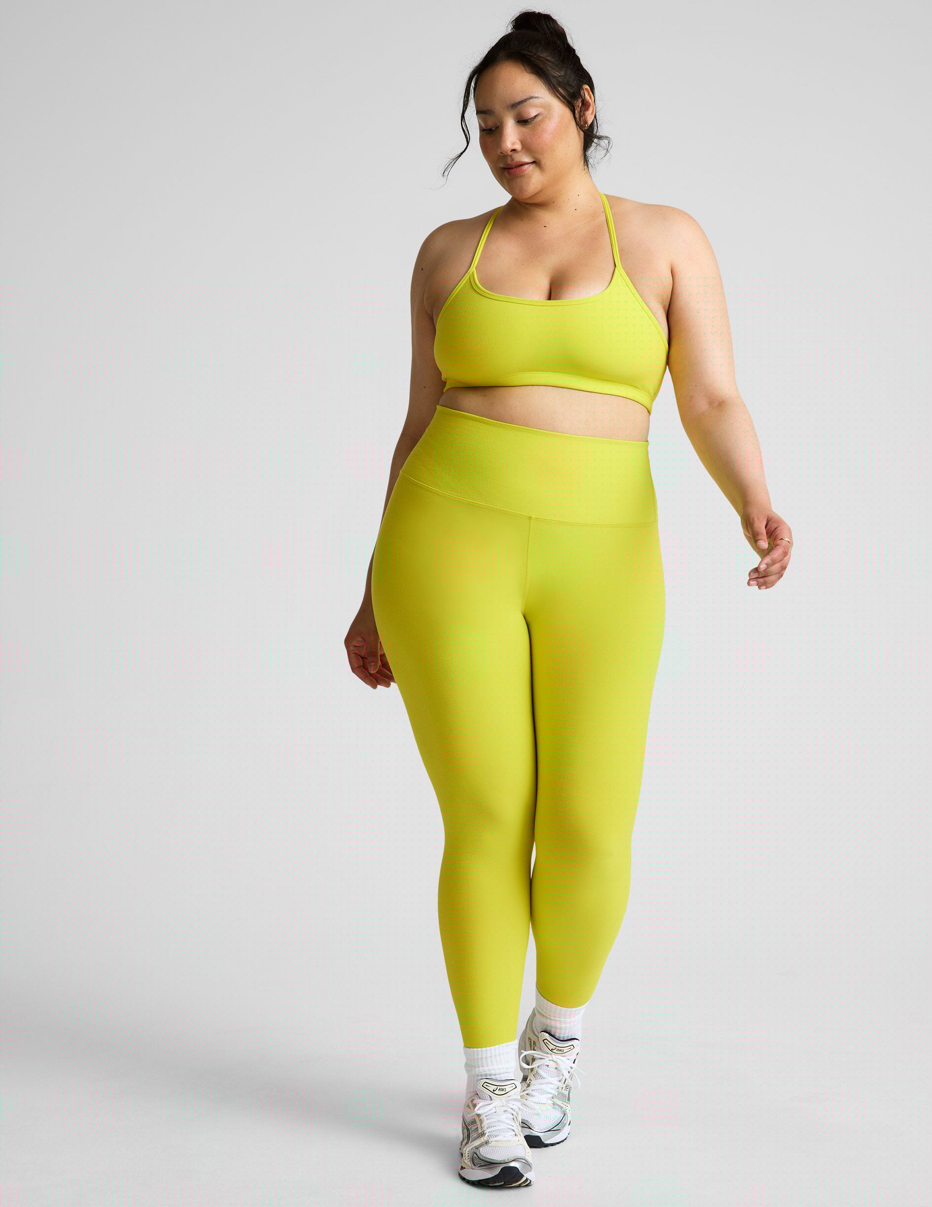 yellow sports bra