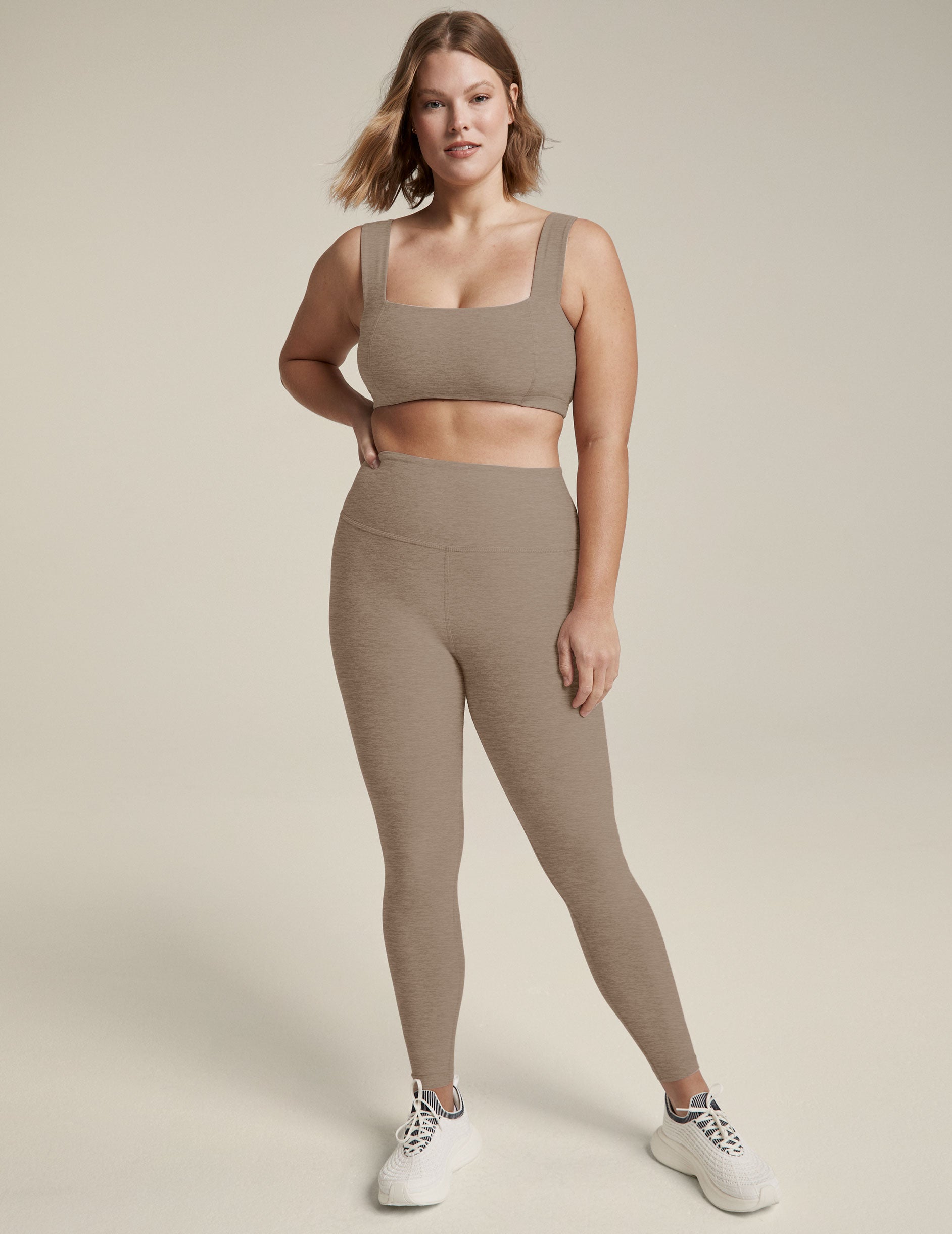 brown square neck bra