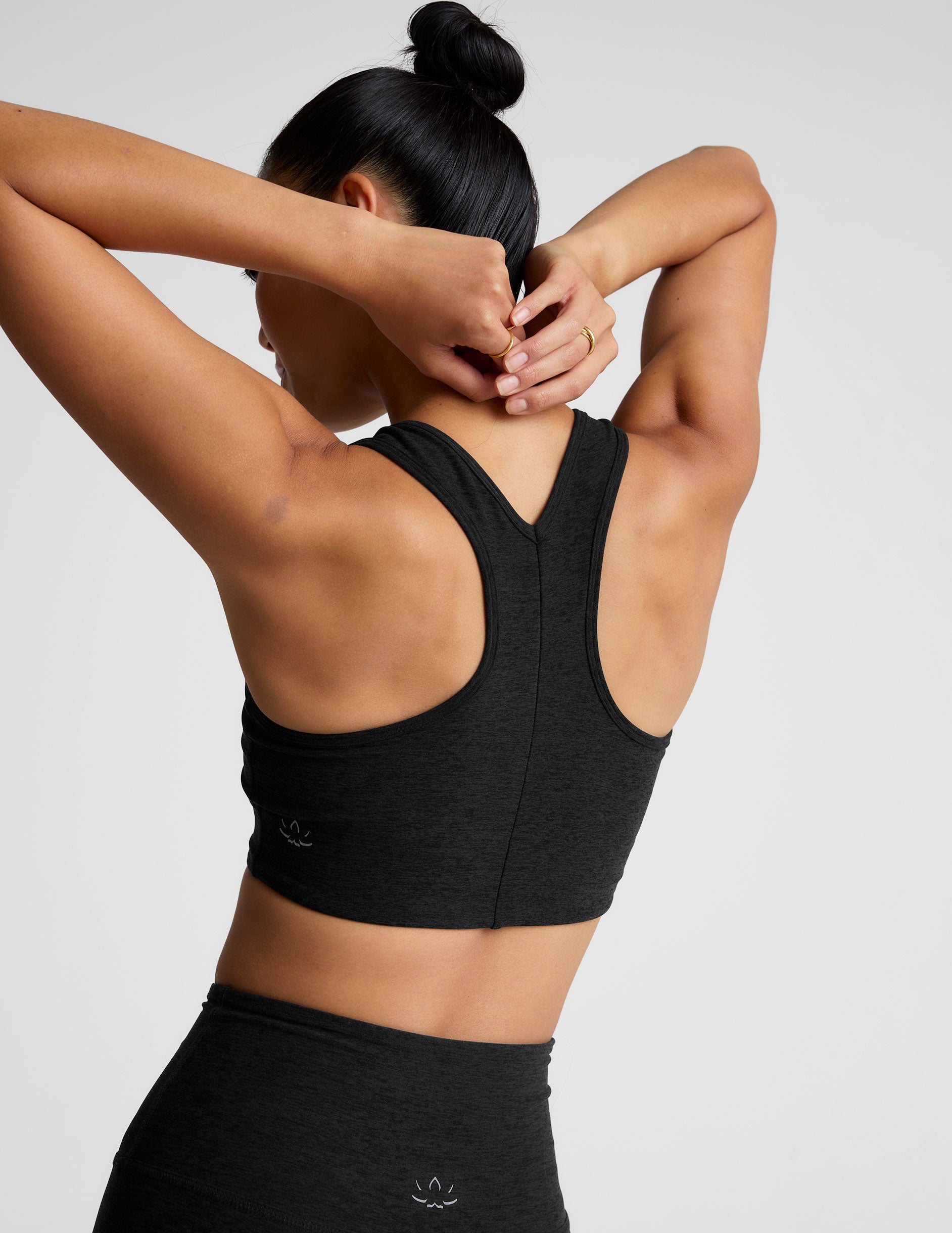 black racerback bra top.