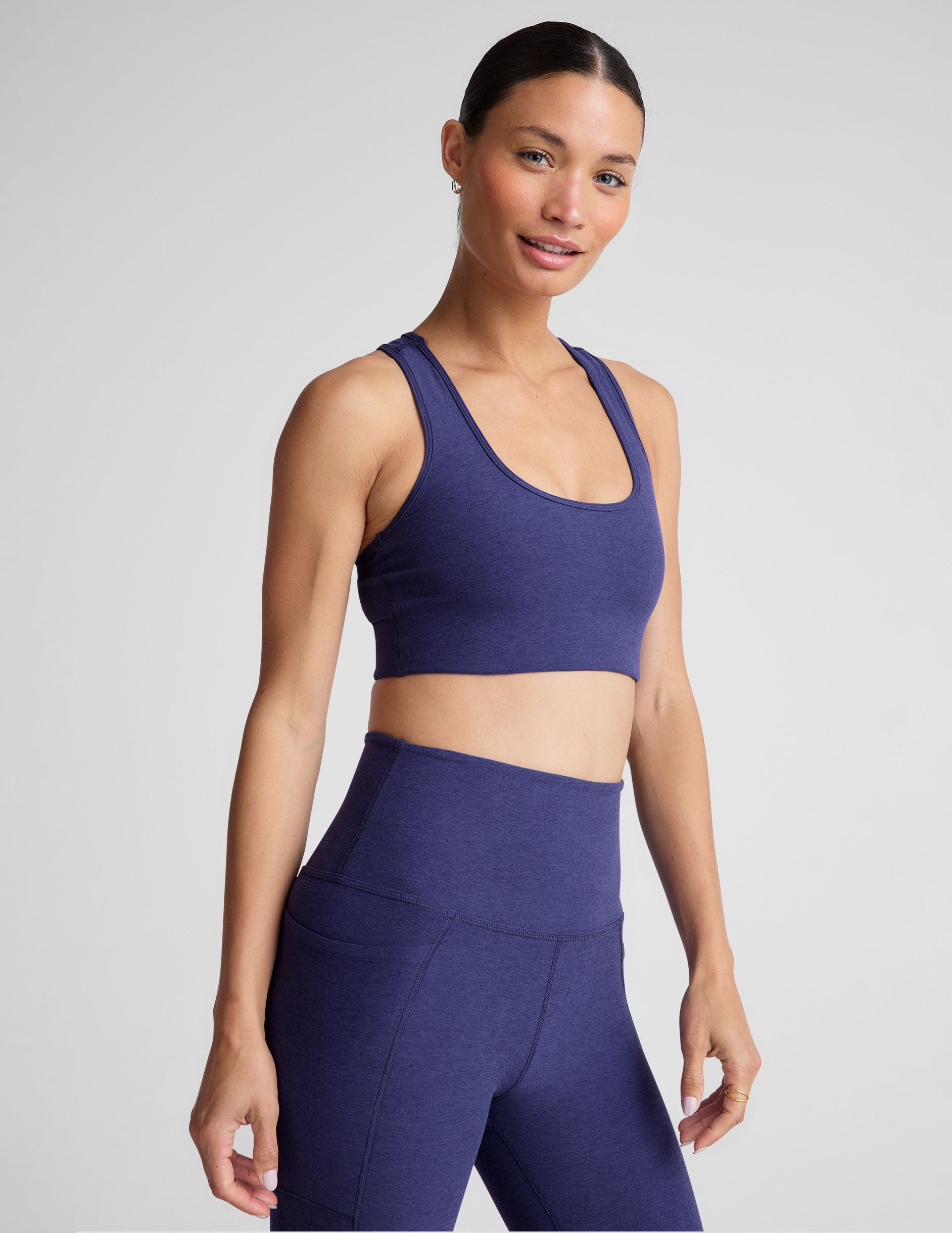 blue racerback bra top.
