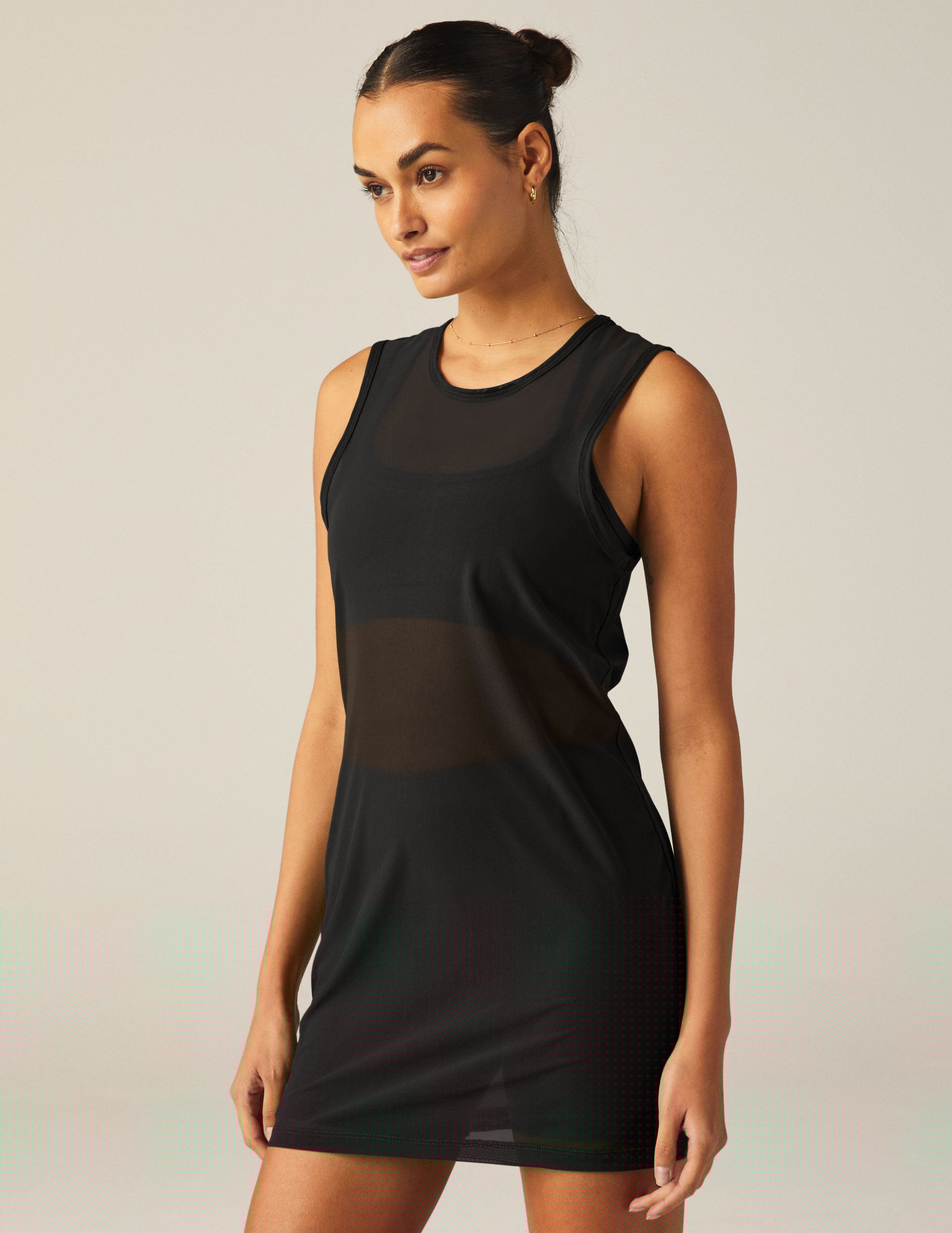 black mesh dress