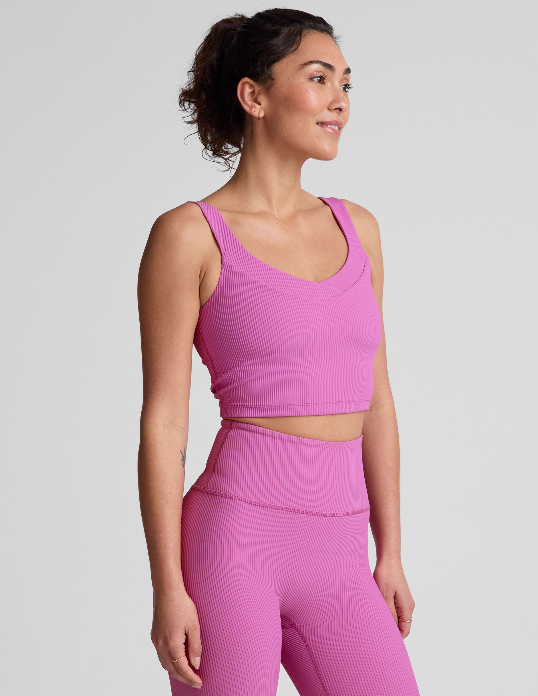 Impulse Ribbed Cropped Tank