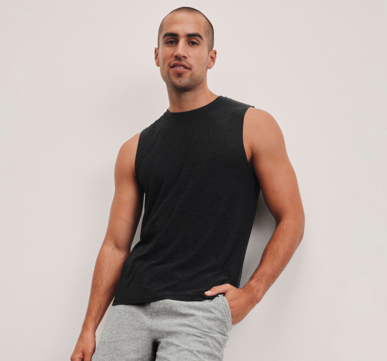 black mens tank. 