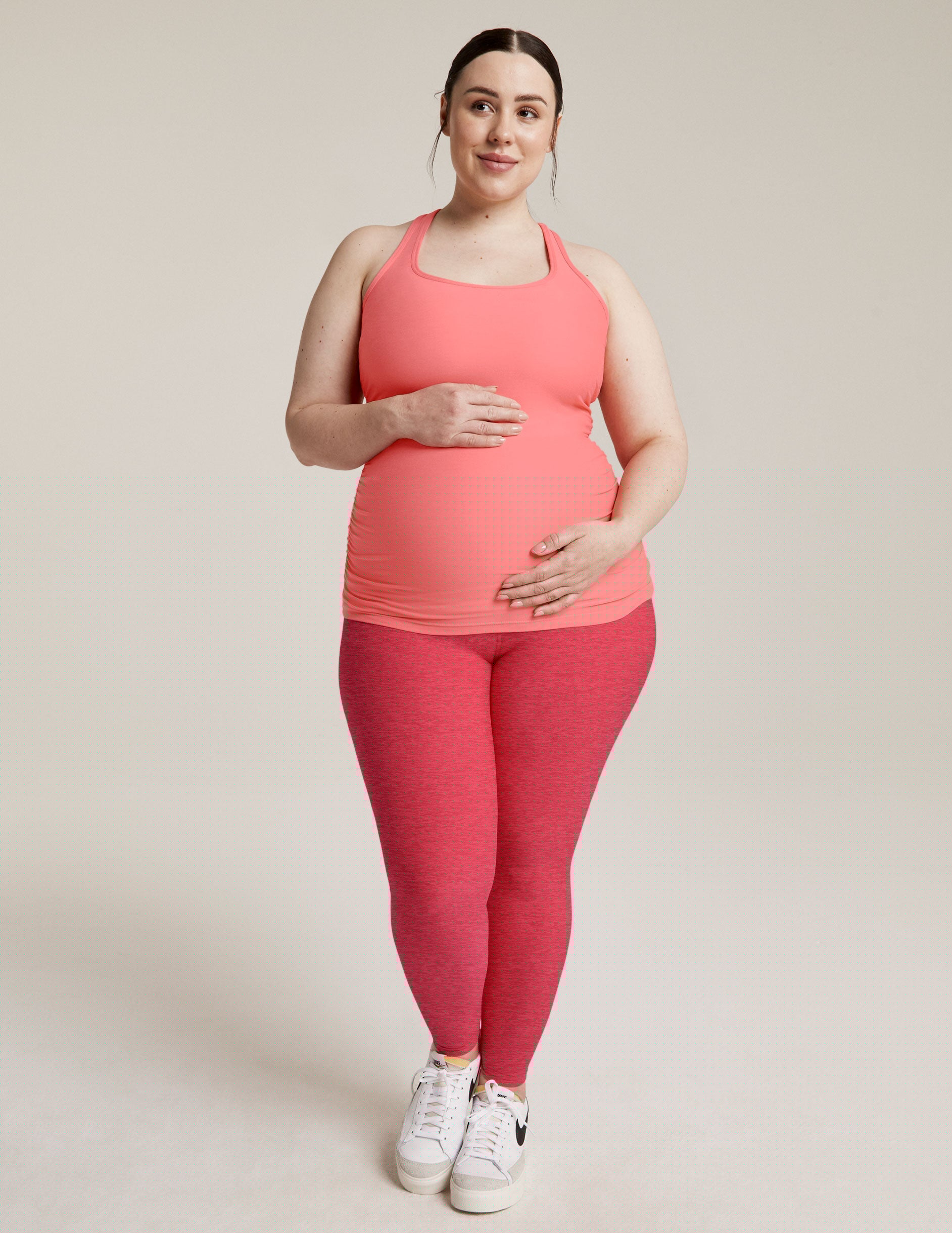 pink maternity tank top