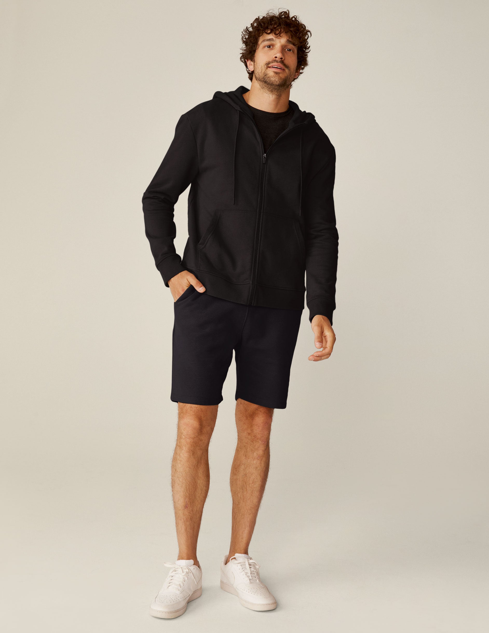 black men's zip-up hoodie.