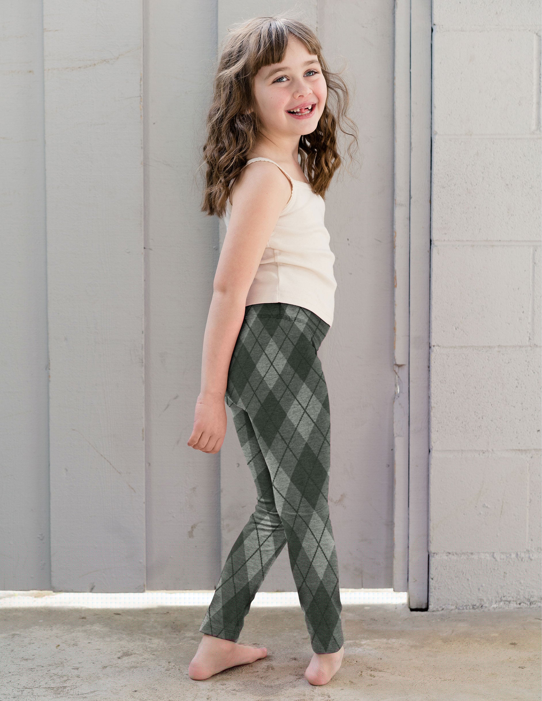 Gray Beyond Argyle SoftMark Toddler Legging