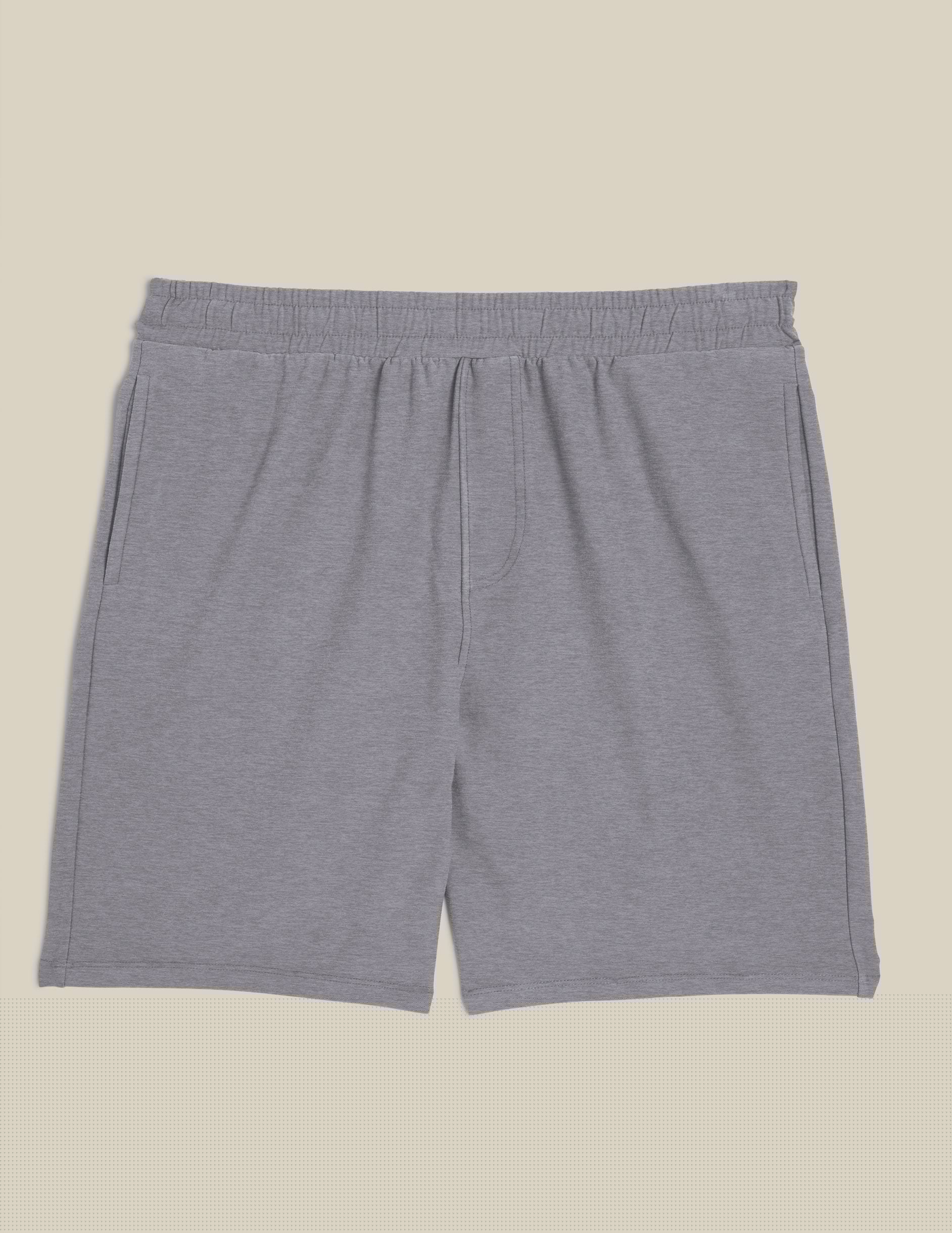 gray mens short with pockets.