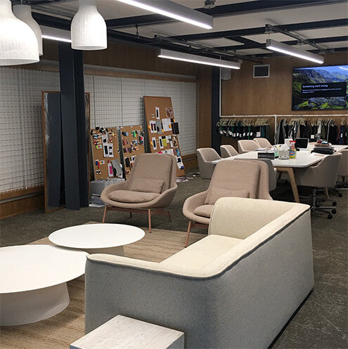 Office conference room with chairs and table