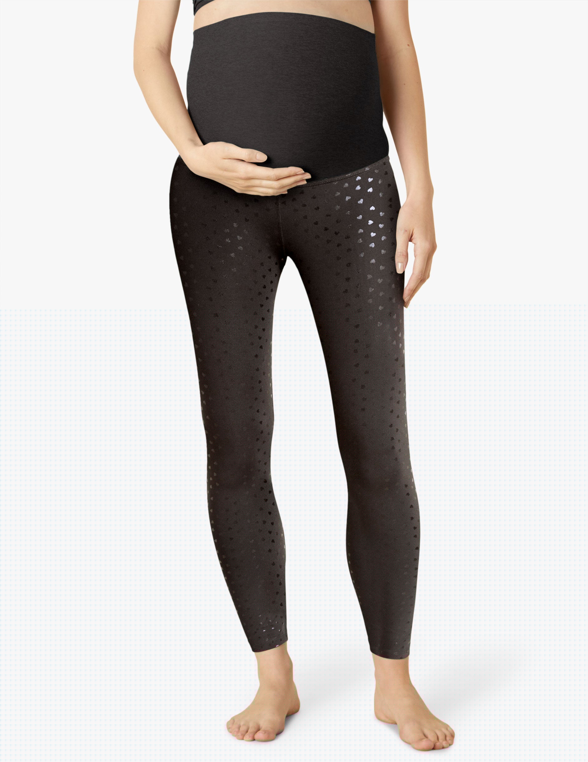 Hearts PowerShine High Waisted Maternity Midi Legging