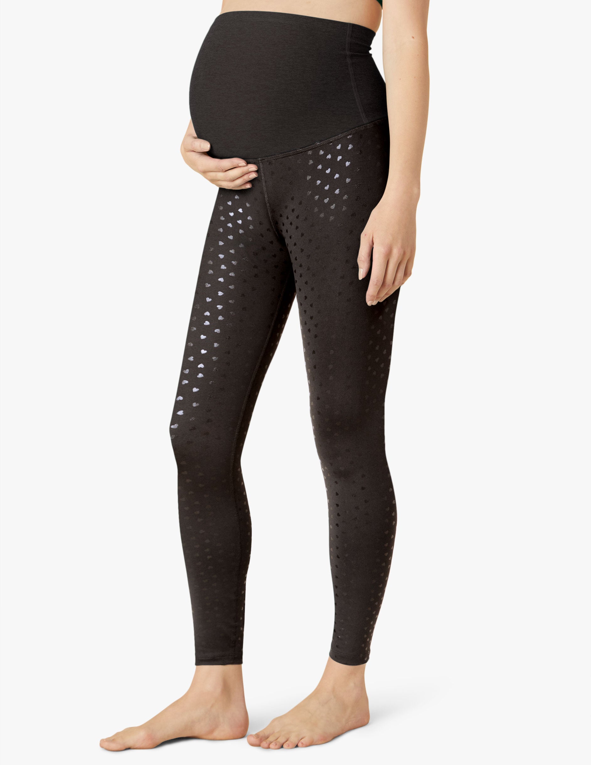 Hearts PowerShine High Waisted Maternity Midi Legging