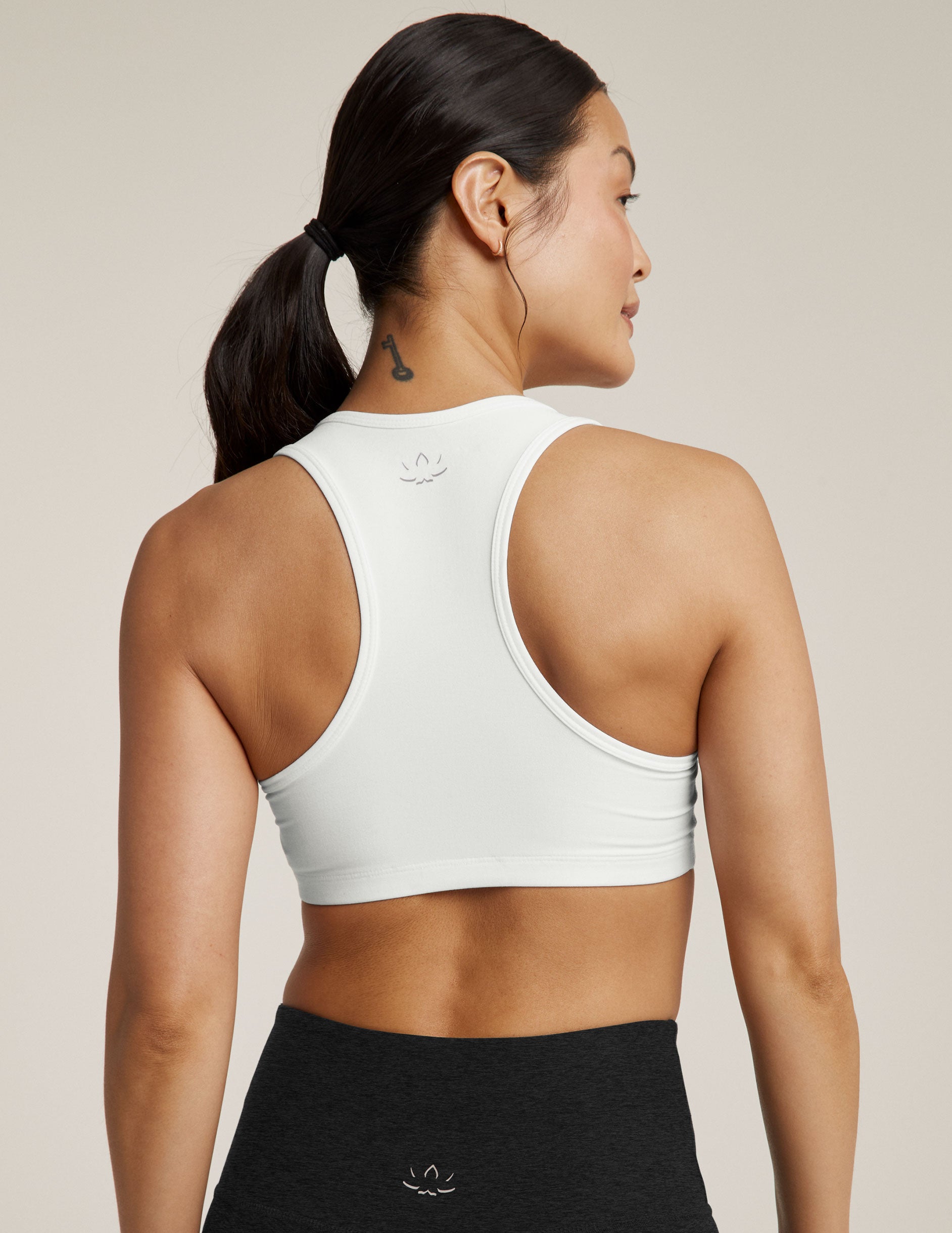 white sports bra